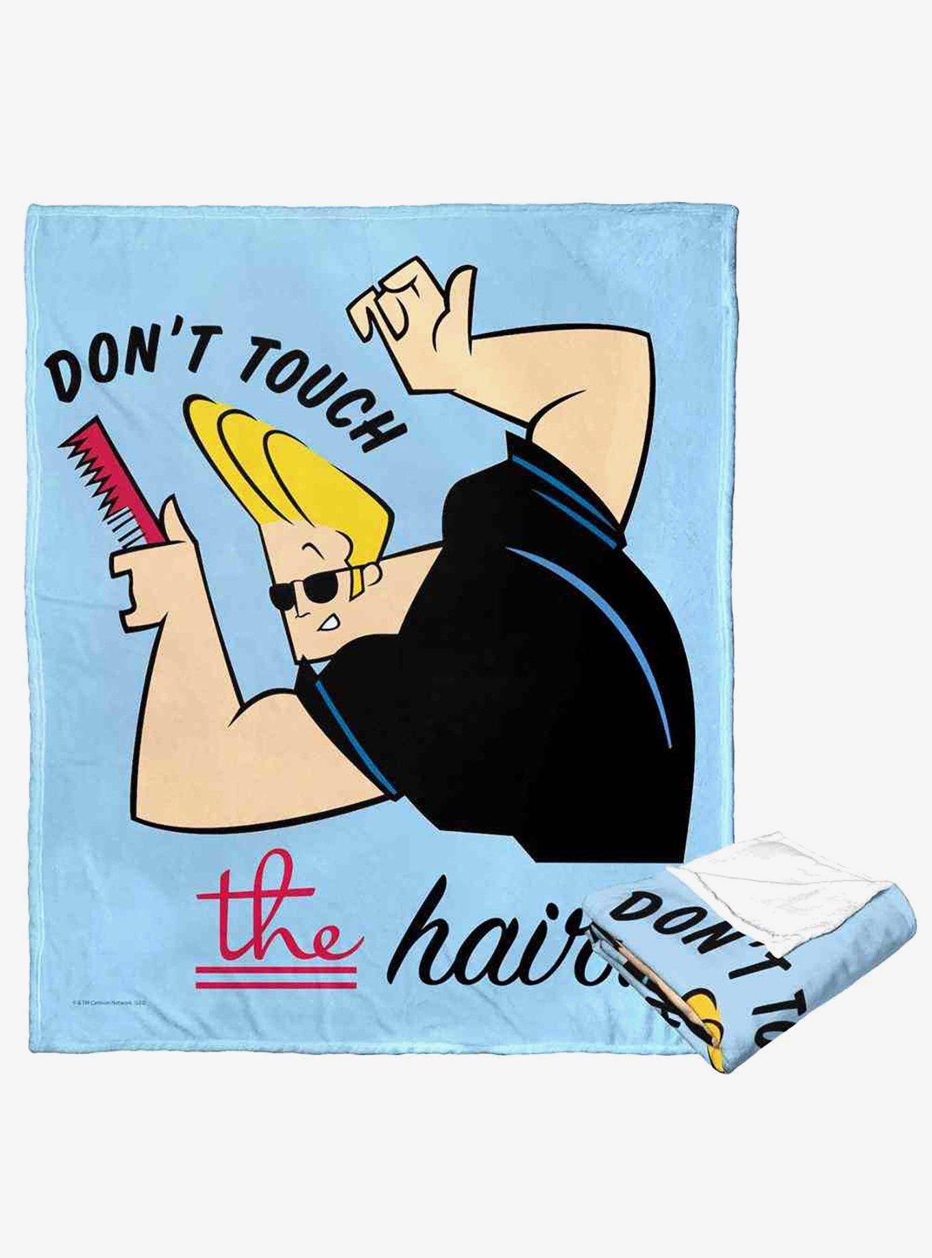 Johnny Bravo Don't Touch The Hair Silk Touch Throw Blanket, , hi-res