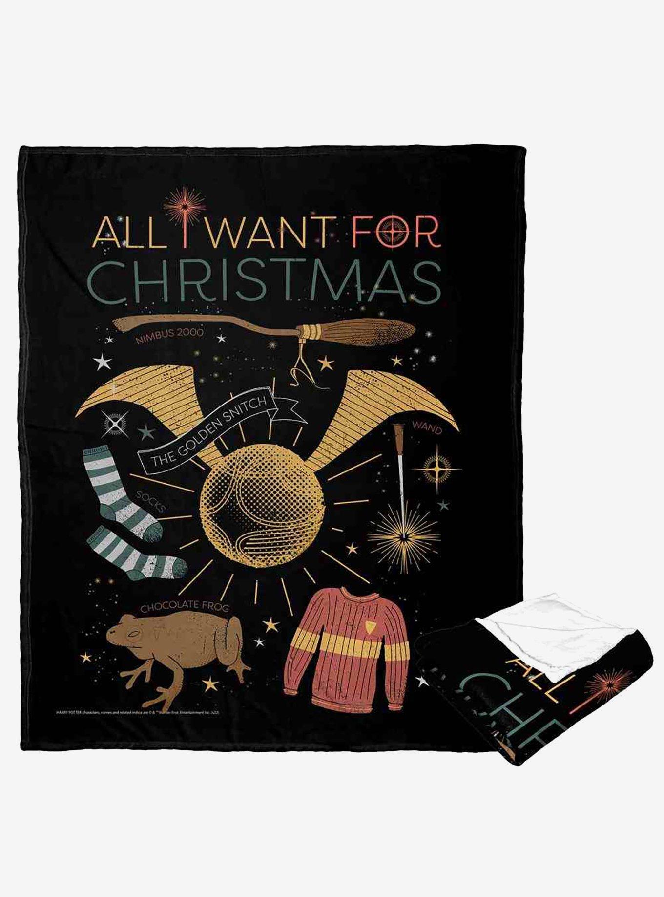 Harry Potter All I Want For Christmas Silk Touch Throw Blanket, , hi-res