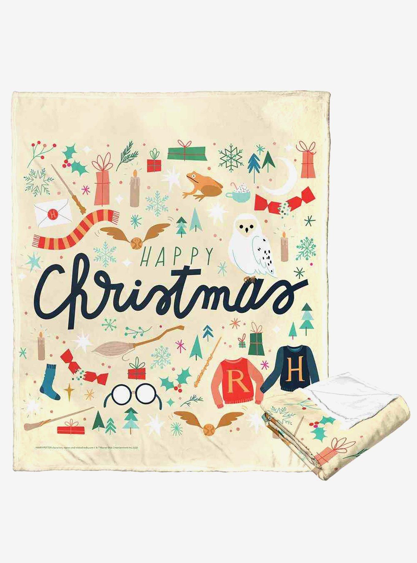 Harry Potter Everything Happy This Chirstmas Silk Touch Throw Blanket , , hi-res