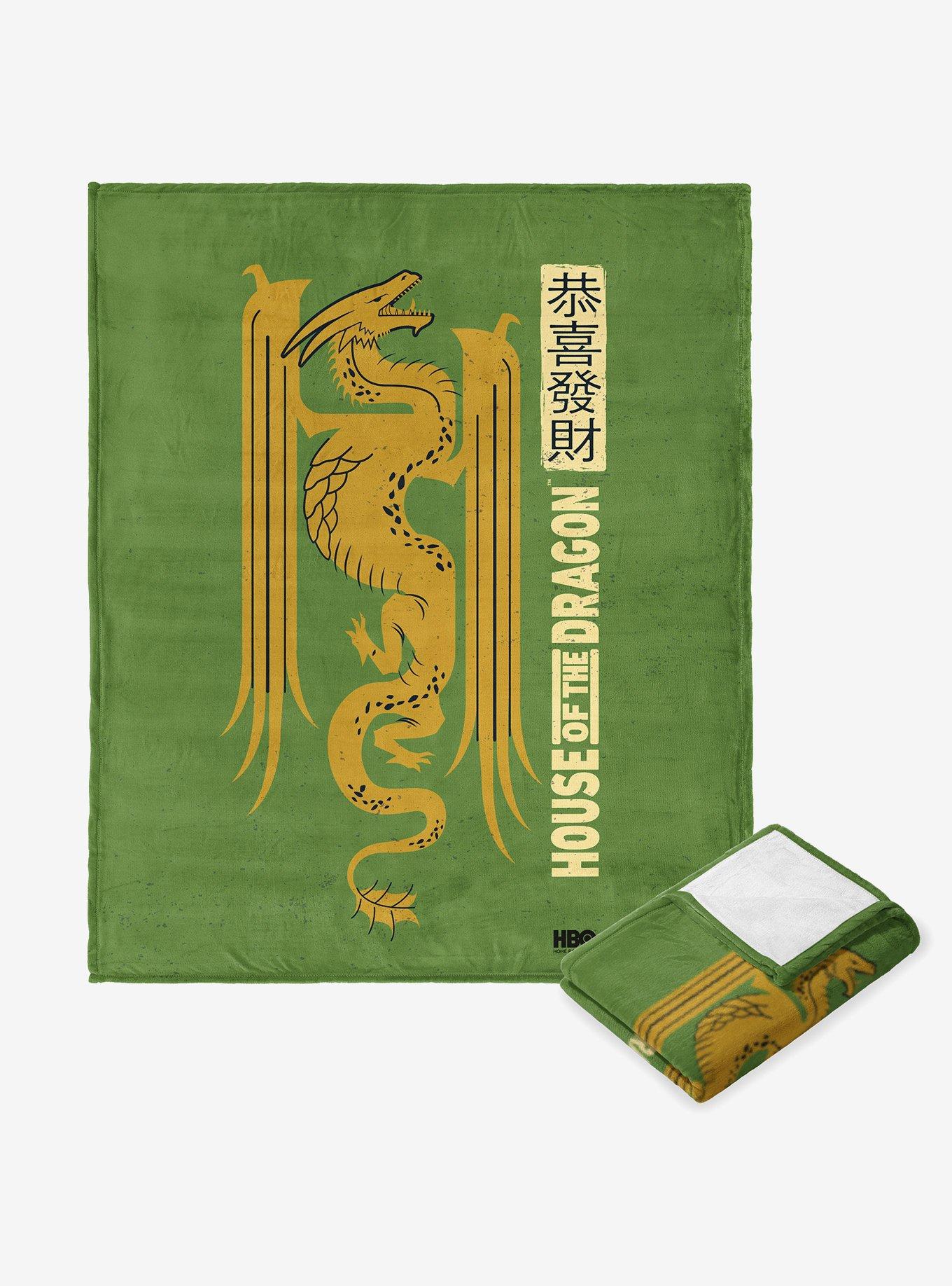 Game Of Thrones Year of the Dragon Yellow Dragon Silk Touch Throw Blanket, , hi-res