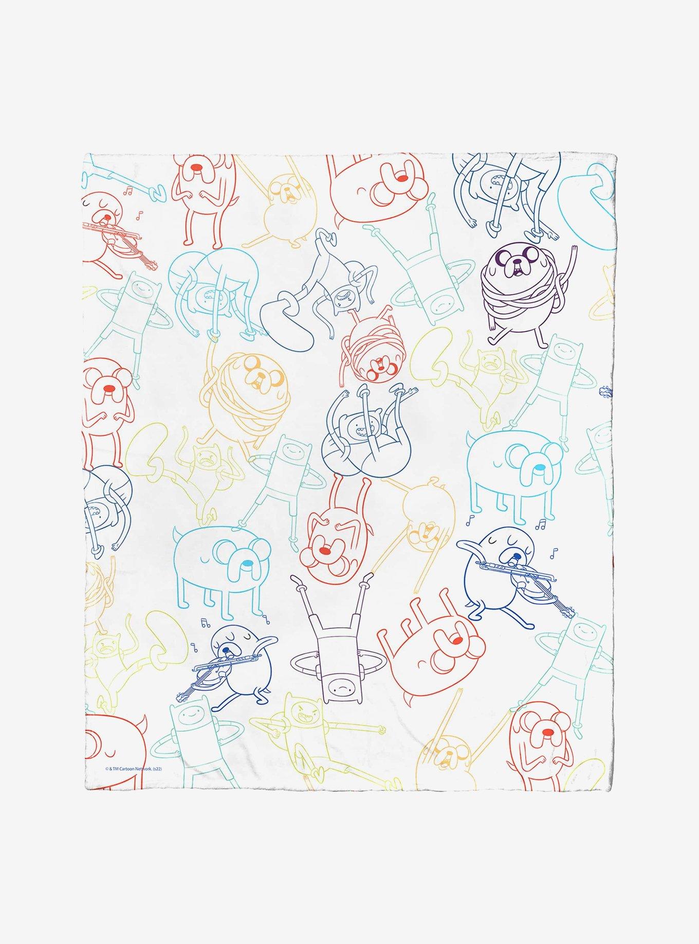 Adventure Time Rainbow Finn And Jake Silk Touch Throw Blanket, , hi-res