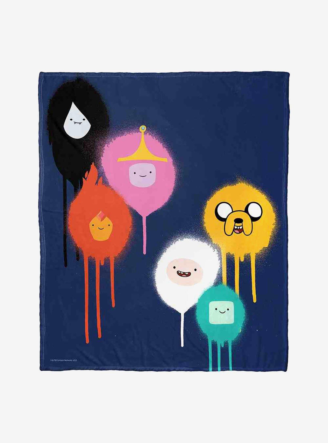 Adventure Time Spray Painted Group Silk Touch Throw Blanket , , hi-res