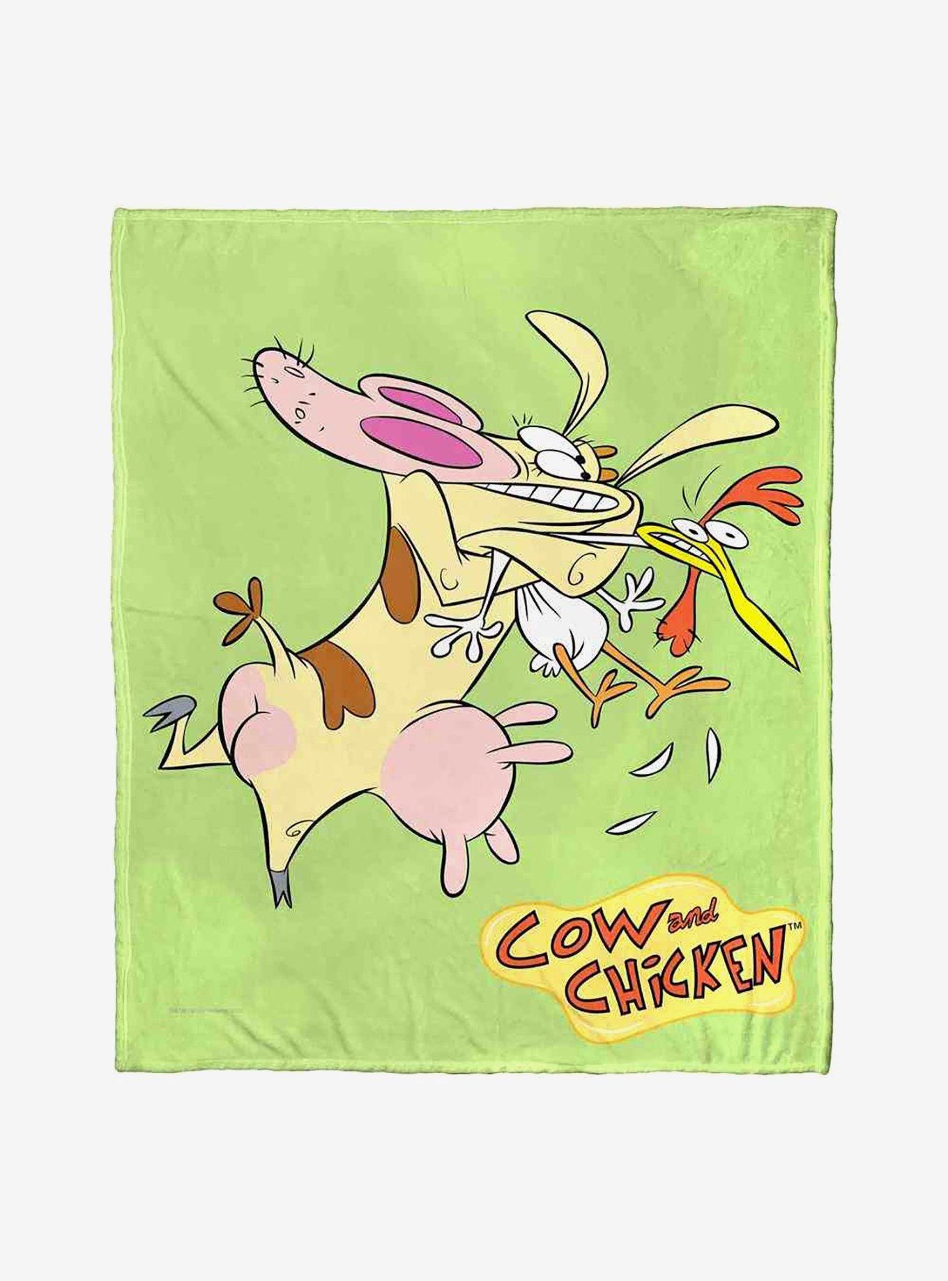 Cow And Chicken Strange Siblings Silk Touch Throw Blanket , , hi-res