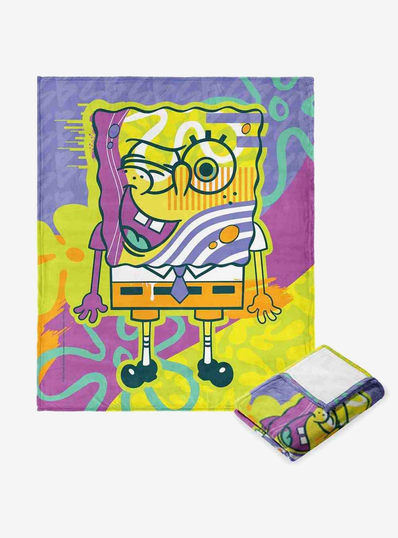 SpongeBob SquarePants Cool Bob Painting Silk Touch Throw Blanket, , hi-res