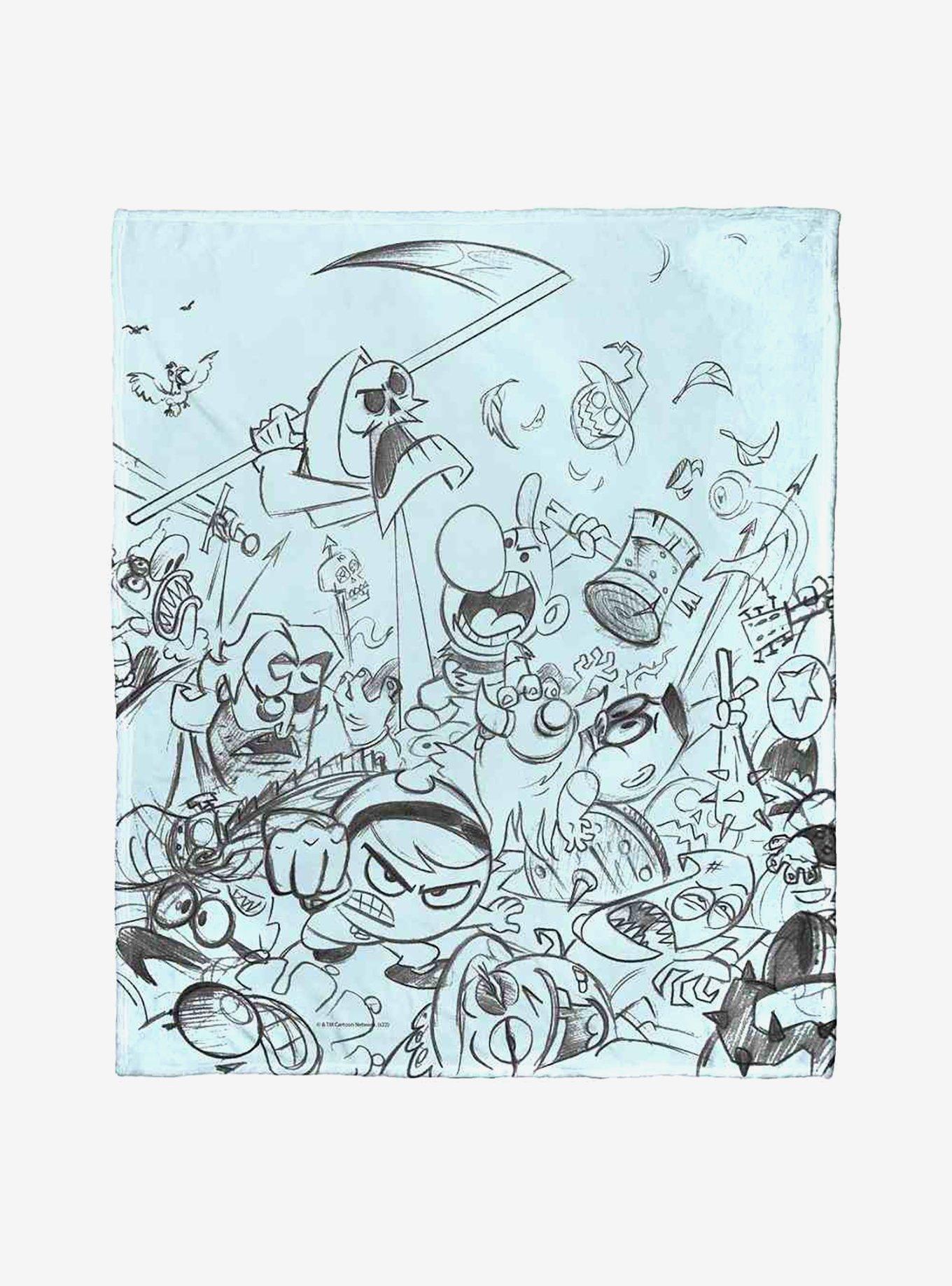 Billy And Mandy Grim And Gang Silk Touch Throw Blanket , , hi-res