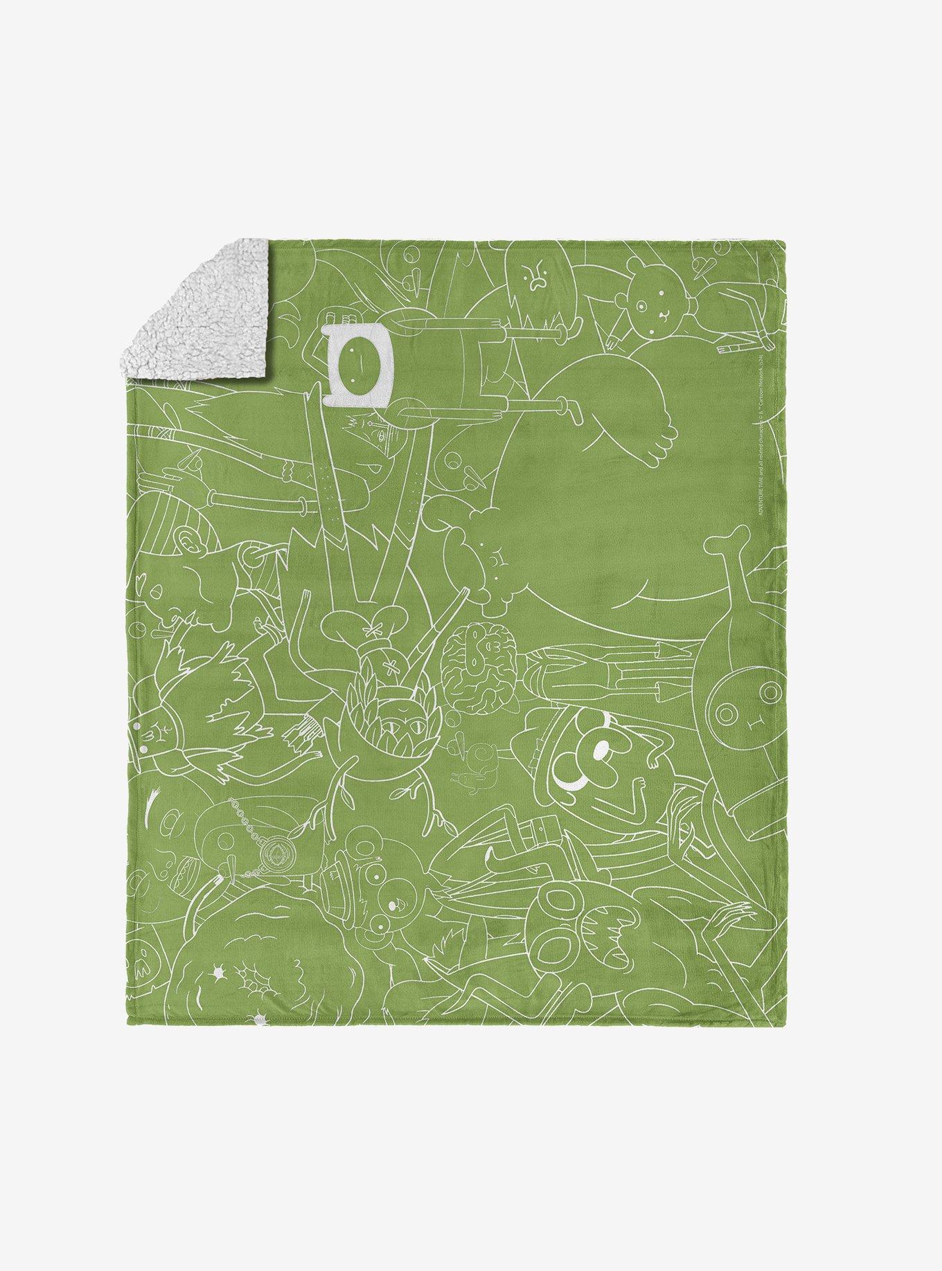 Adventure Time Friends All Over Silk Touch Sherpa Throw Blanket, , hi-res