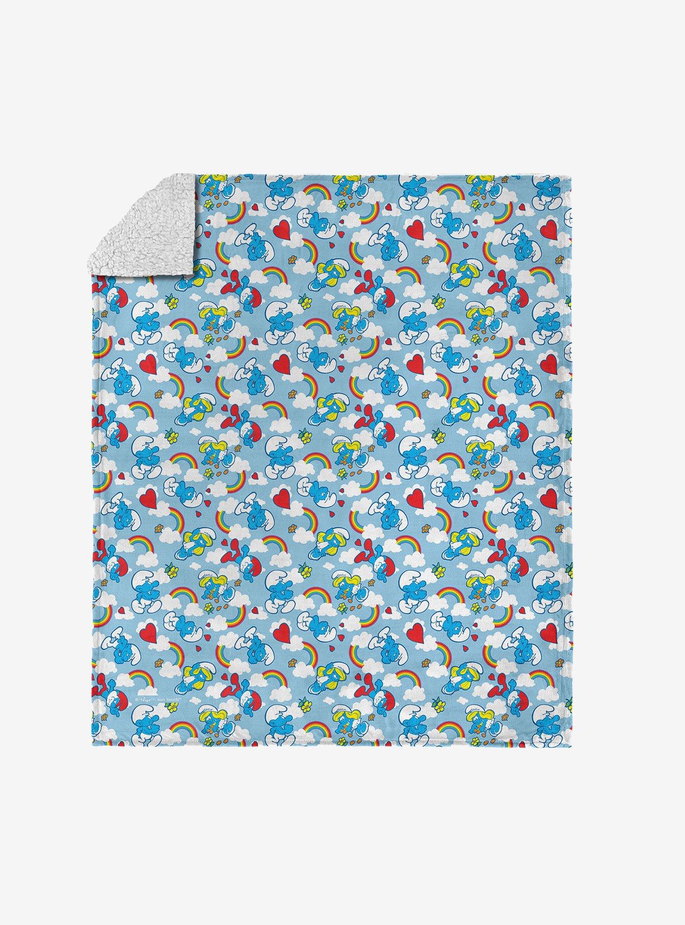 Smurfs Rainbow Smurfs Silk Touch Sherpa Throw Blanket , , hi-res