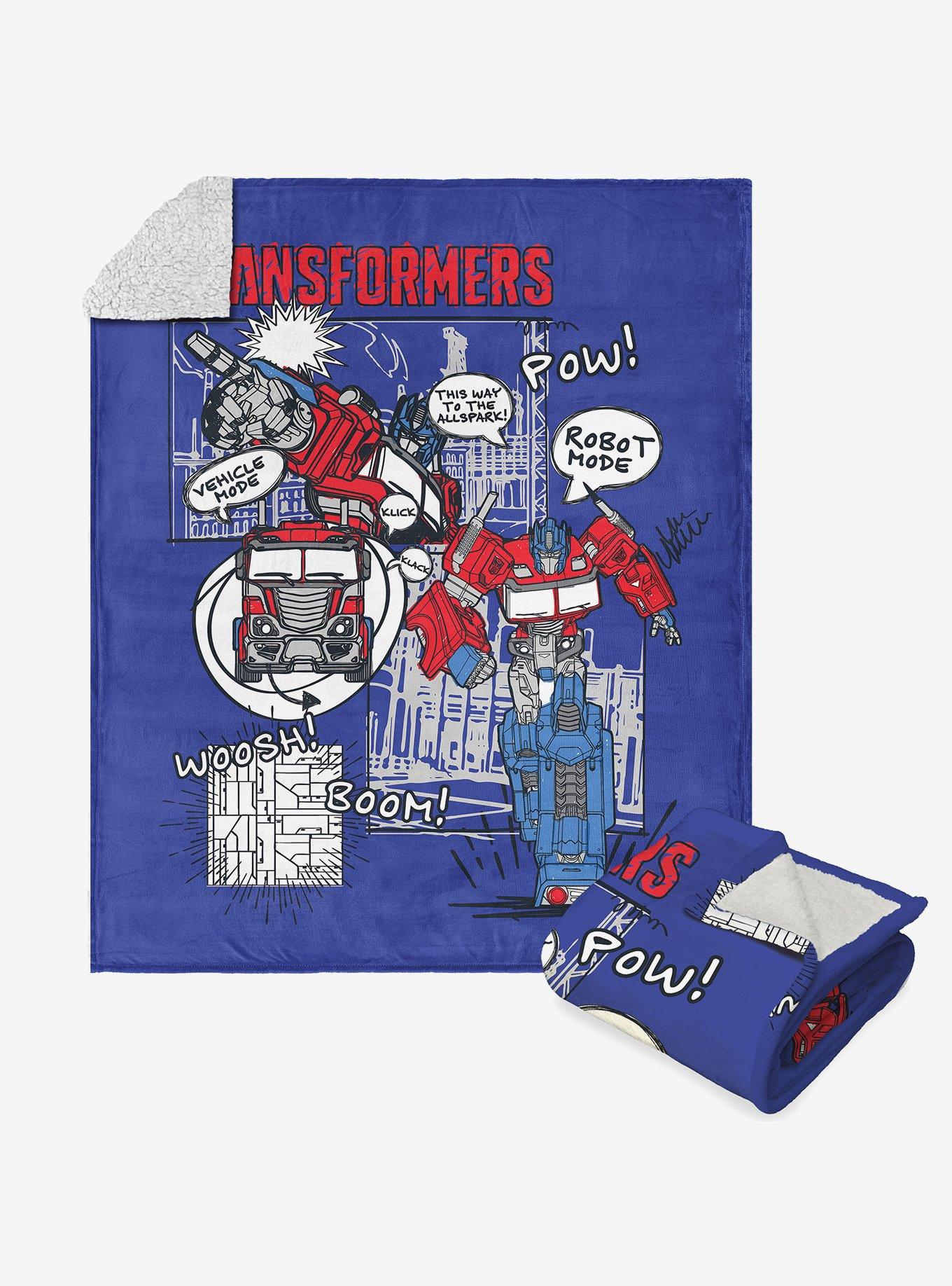 Transformers Robot Mode Silk Touch Sherpa Throw Blanket , , hi-res