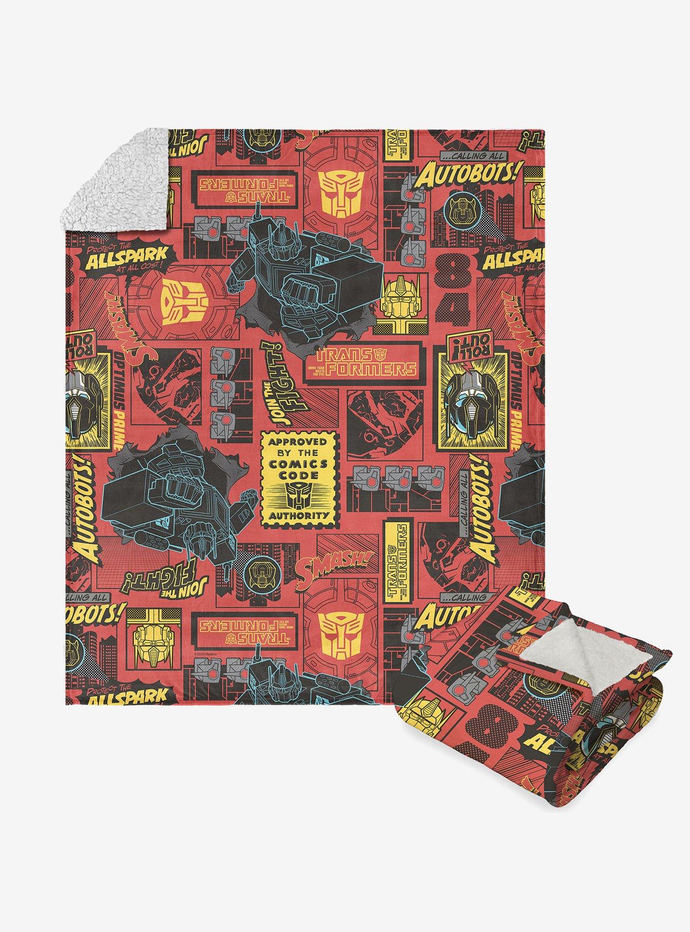 Transformers Calling All Autobots Silk Touch Sherpa Throw Blanket , , hi-res