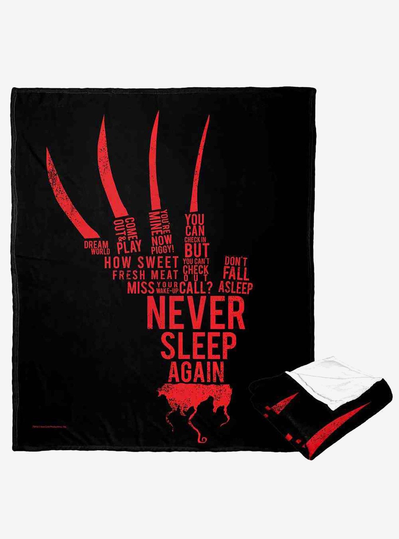 Nightmare on Elm Street Freddy Quotes Silk Touch Throw Blanket, , hi-res