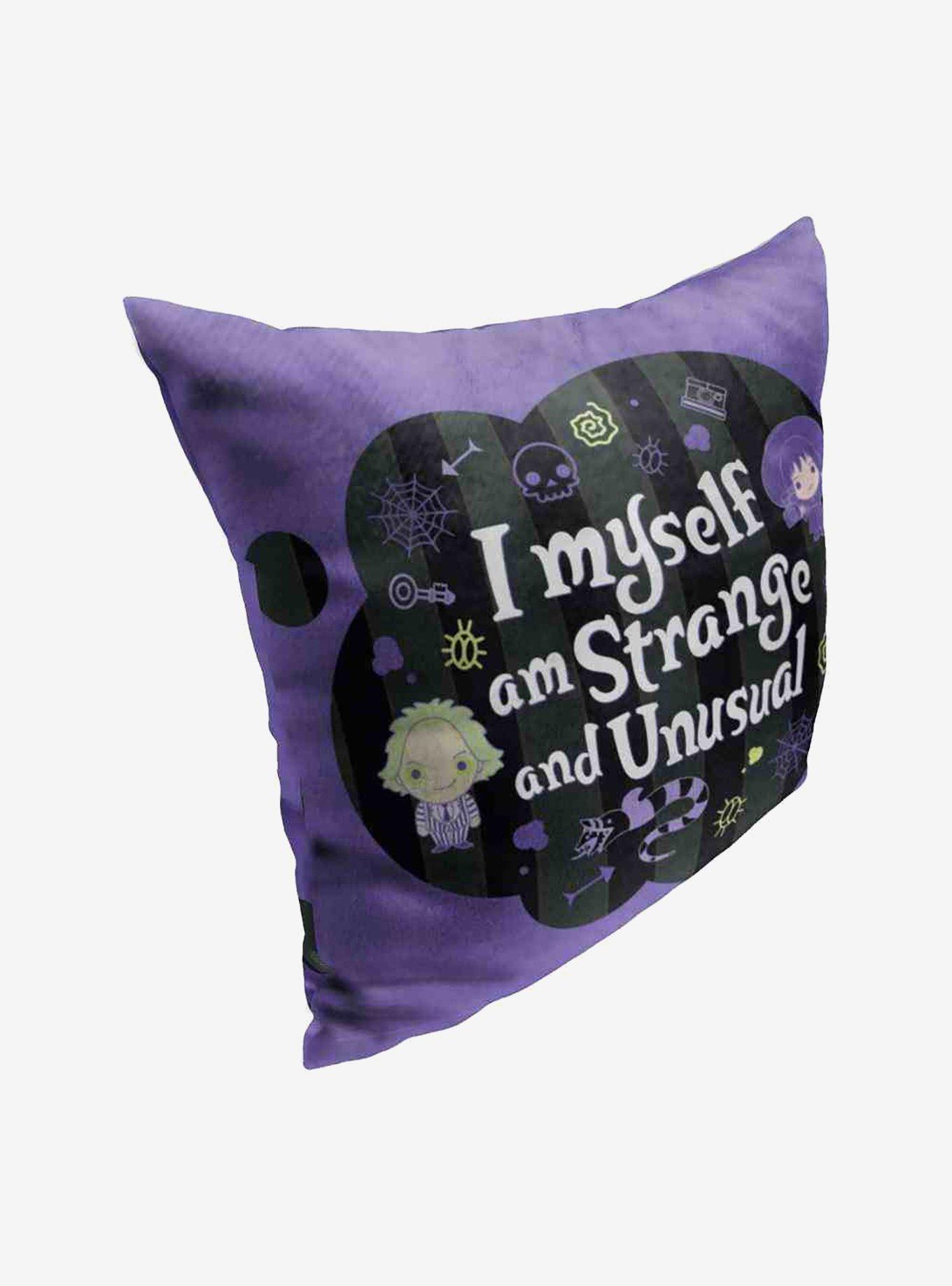 Beetlejuice Strange And Unusual Friends Throw Pillow, , hi-res