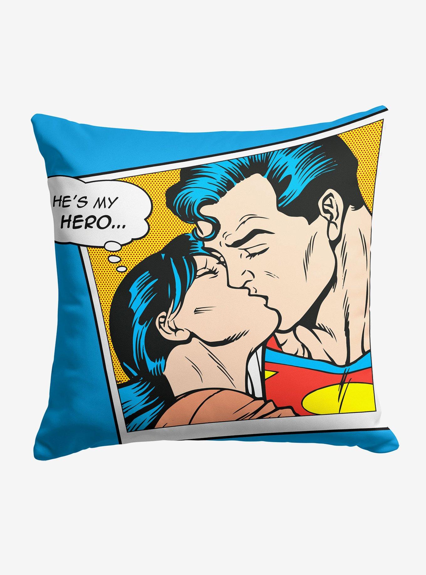 Superman Hes My Hero Throw Pillow , , hi-res