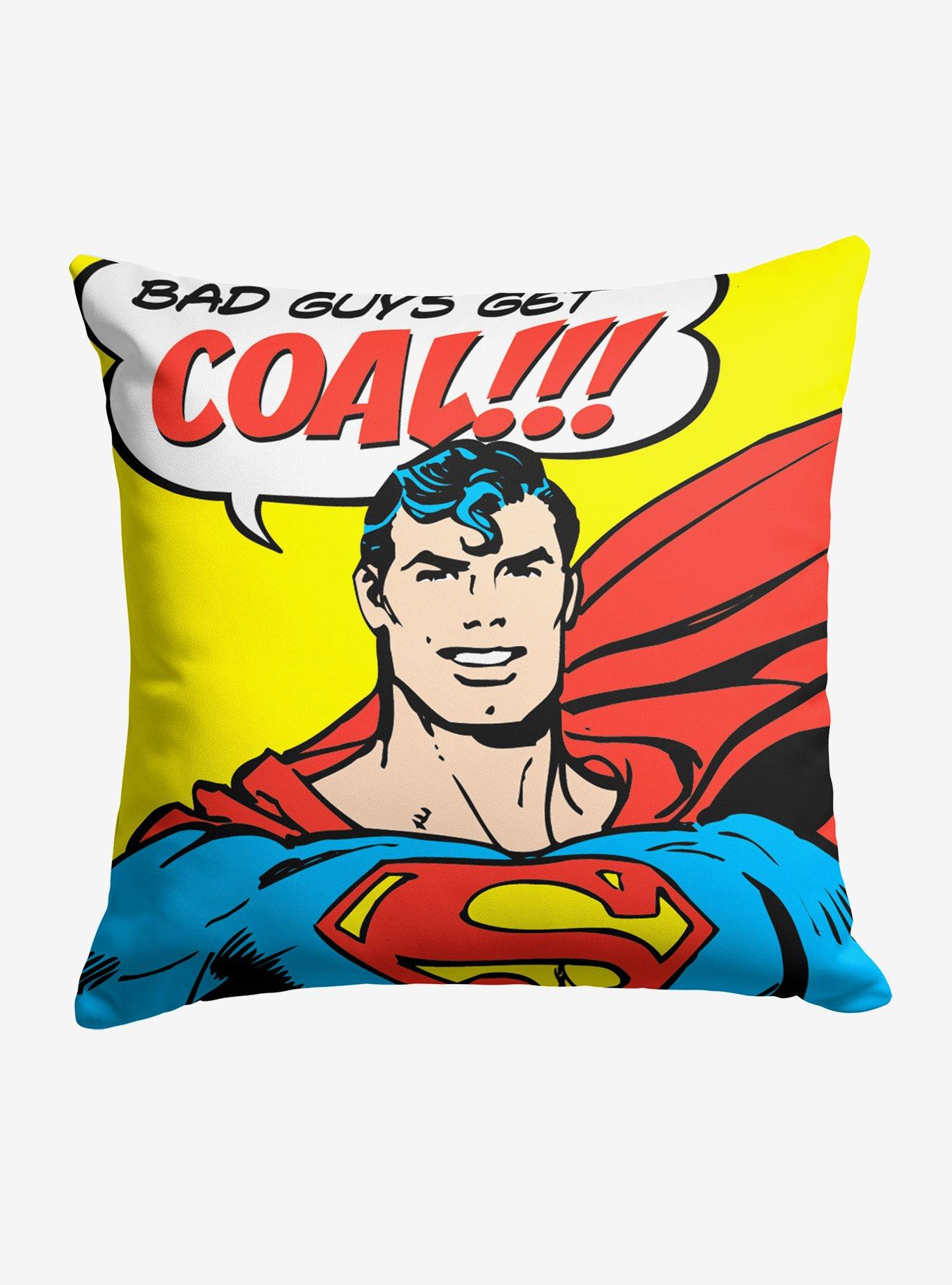 Justice League Bad Guys get Coal Throw Pillow, , hi-res