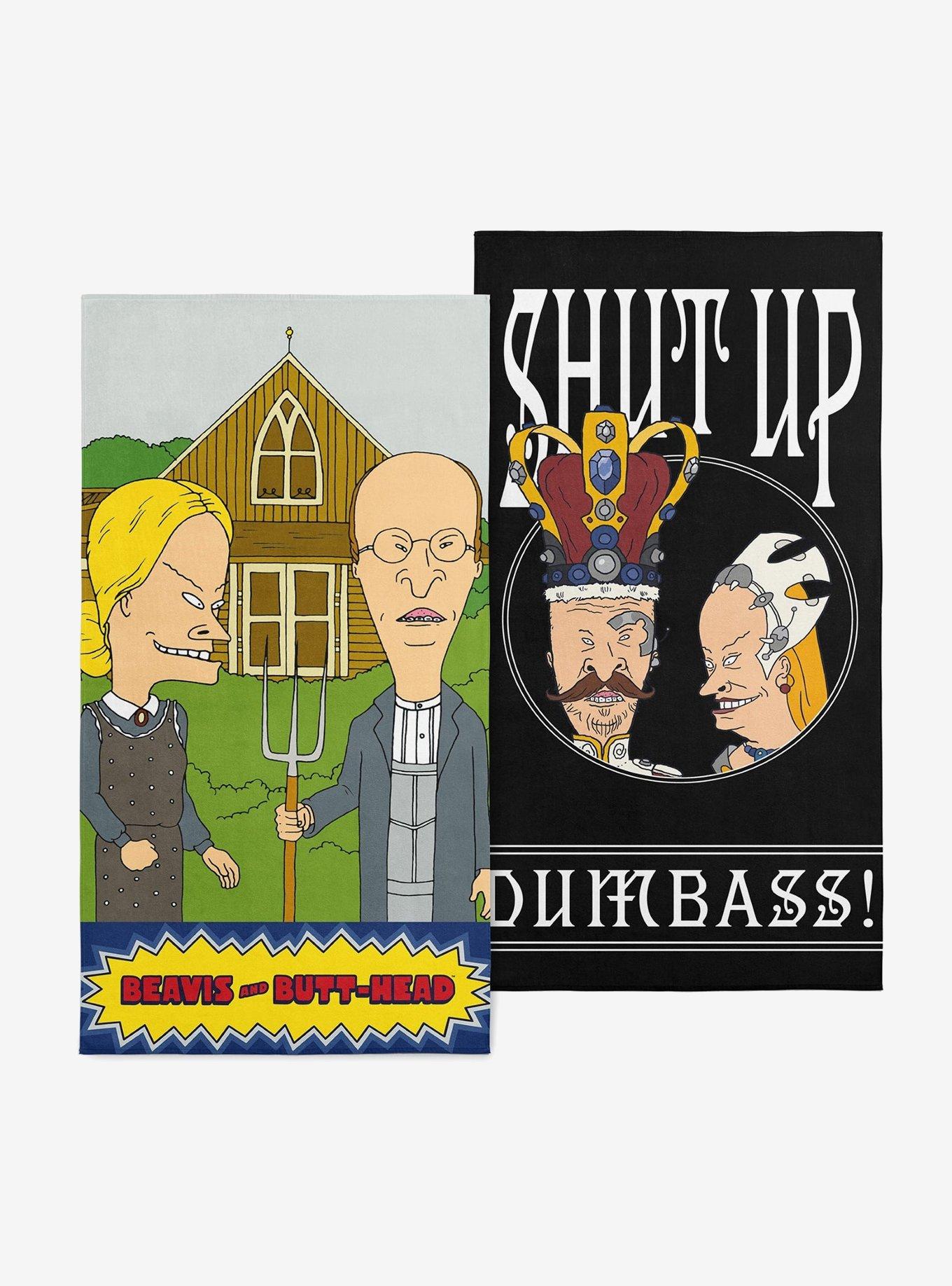 Beavis & Butt Head Being Gothic Rules + Shut Up 2-Pack Beach Towel , , hi-res