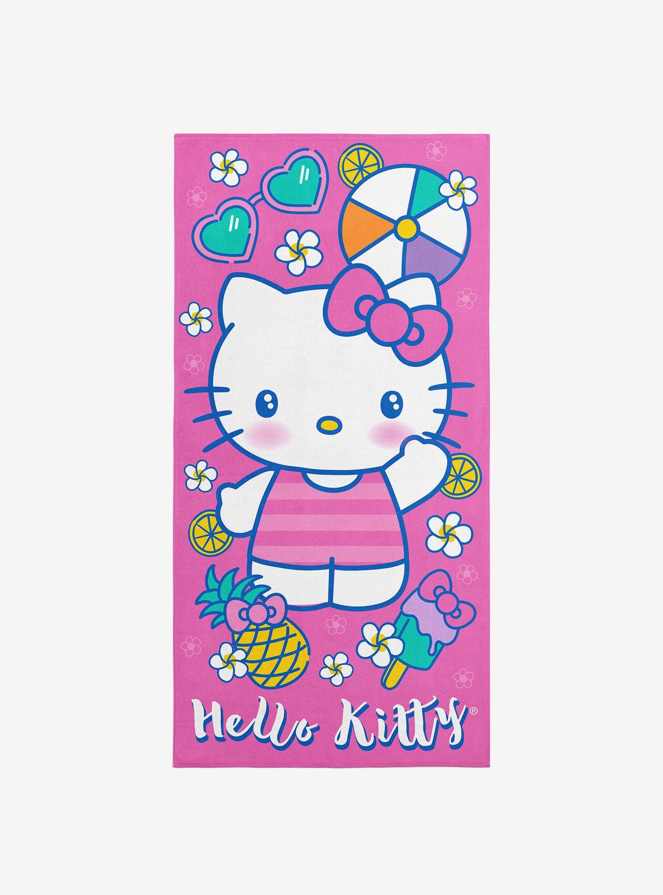 Hello Kitty Vacay Kitty Microfiber Beach Towel , , hi-res