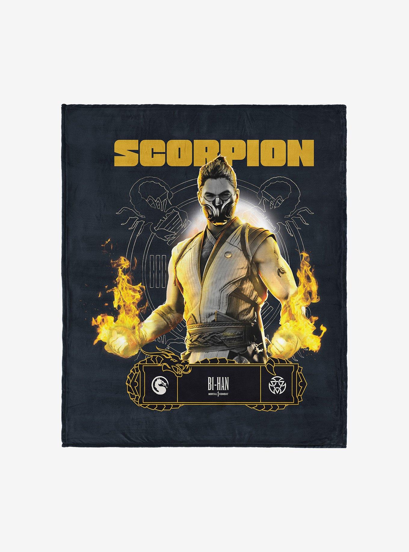 Mortal Kombat Scorpion Bi-han Silk Touch Throw Blanket , , hi-res