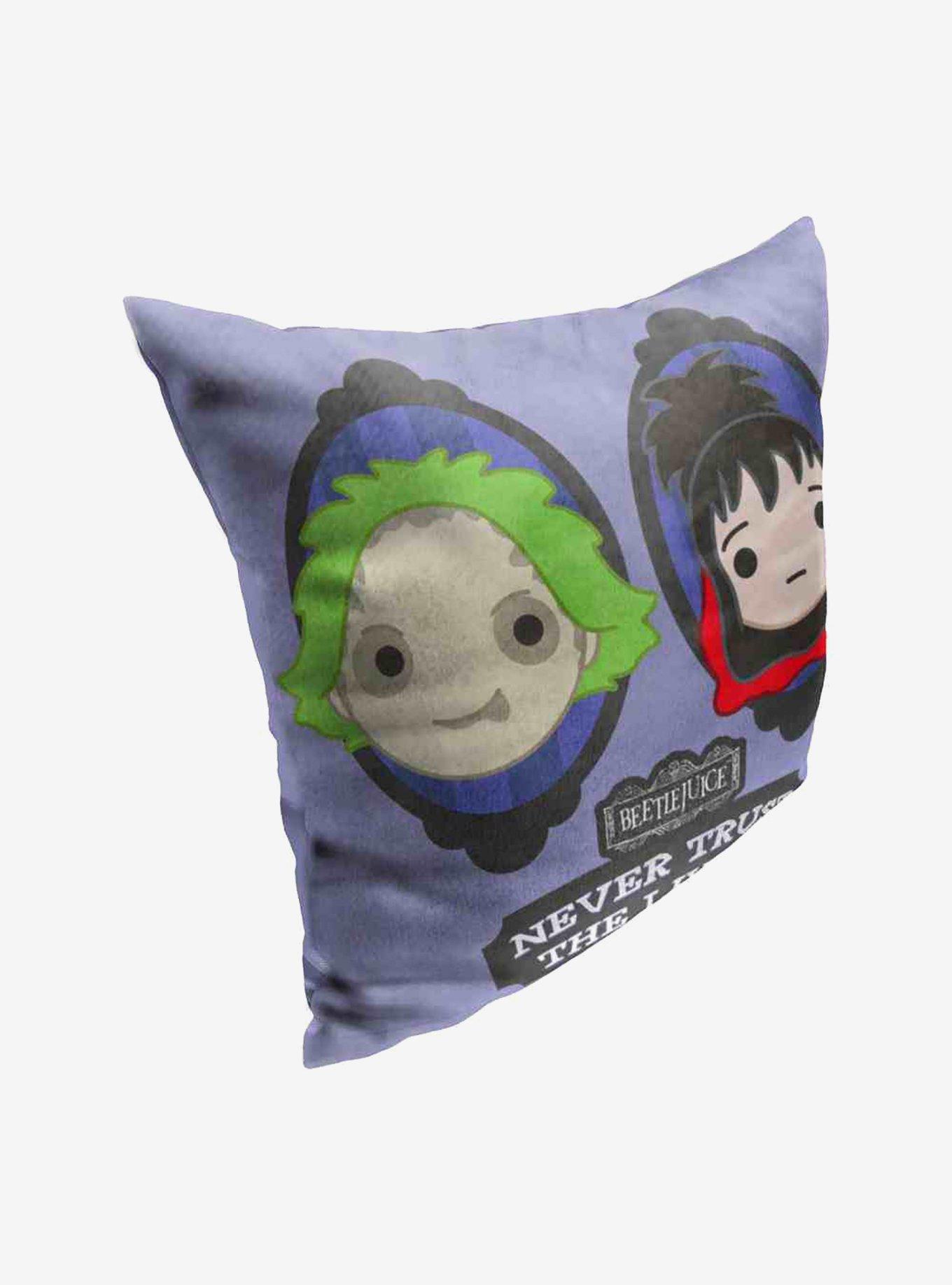 Beetlejuice Never Trust The Living Throw Pillow, , hi-res