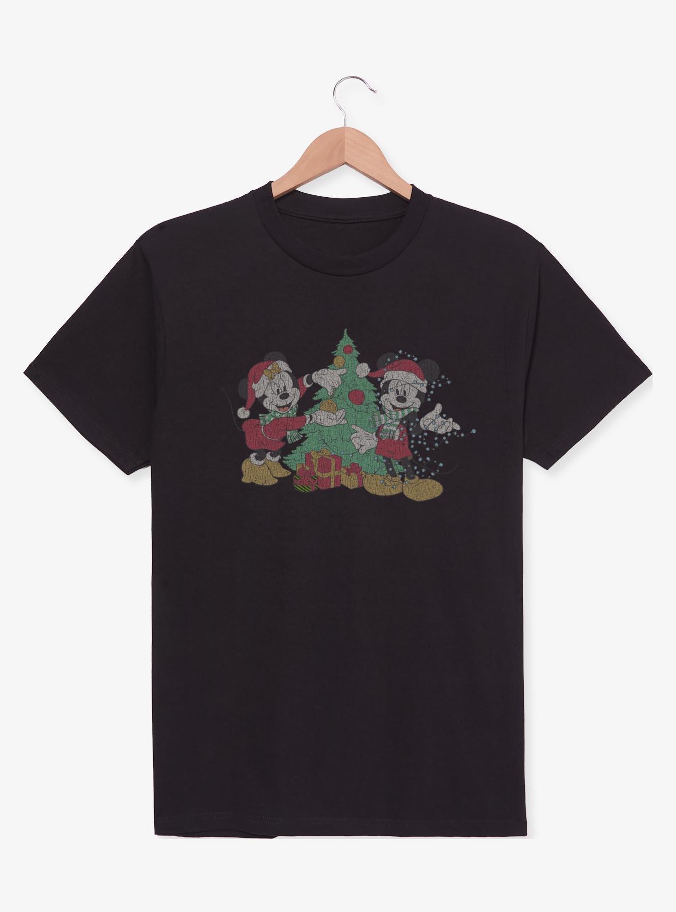 Disney Mickey Mouse & Minnie Christmas Couple Vintage Style T-Shirt