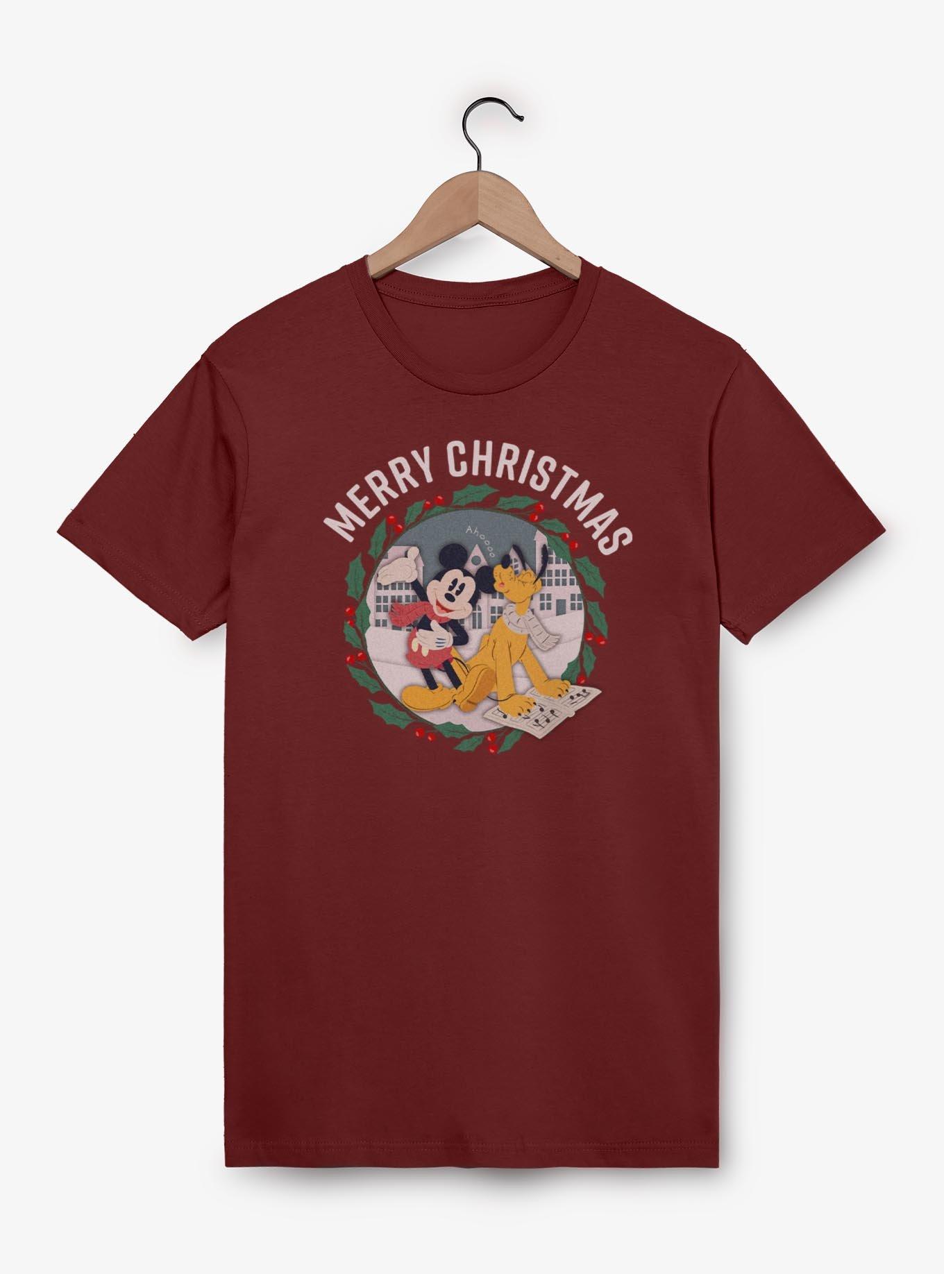 Disney Mickey Mouse & Pluto Merry Christmas T-Shirt, , hi-res