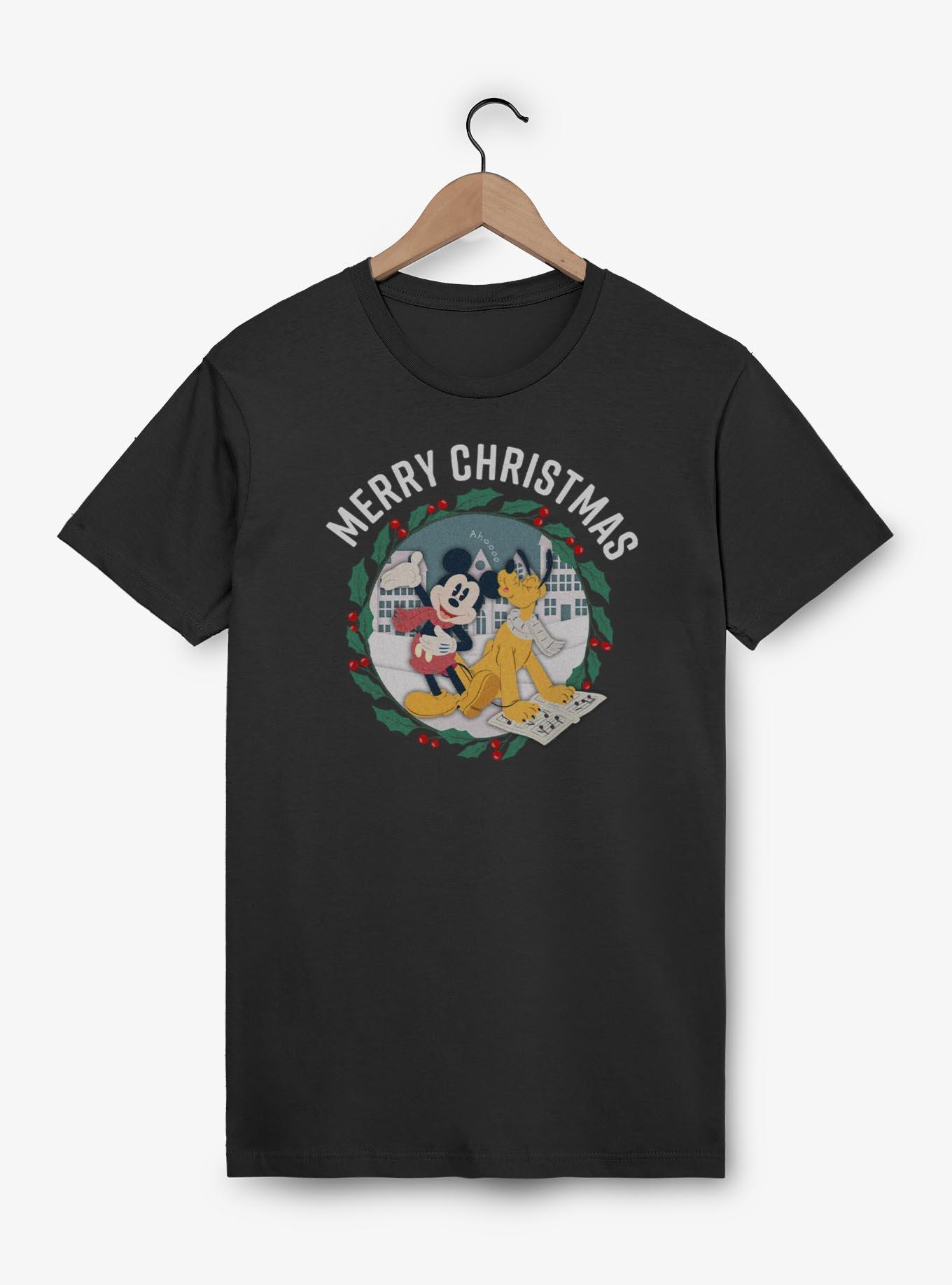 Disney Mickey Mouse & Pluto Merry Christmas T-Shirt, , hi-res