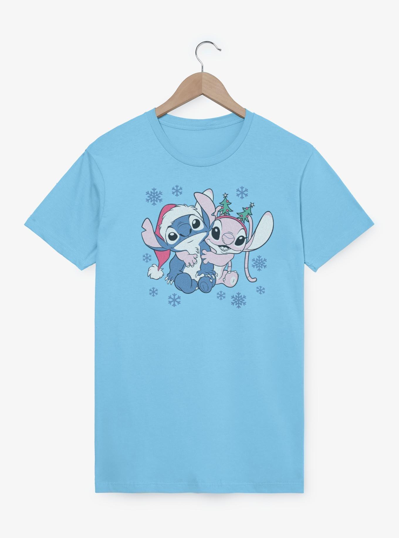 Disney Lilo & Stitch Stitch and Angel Snow Hug T-Shirt, , hi-res