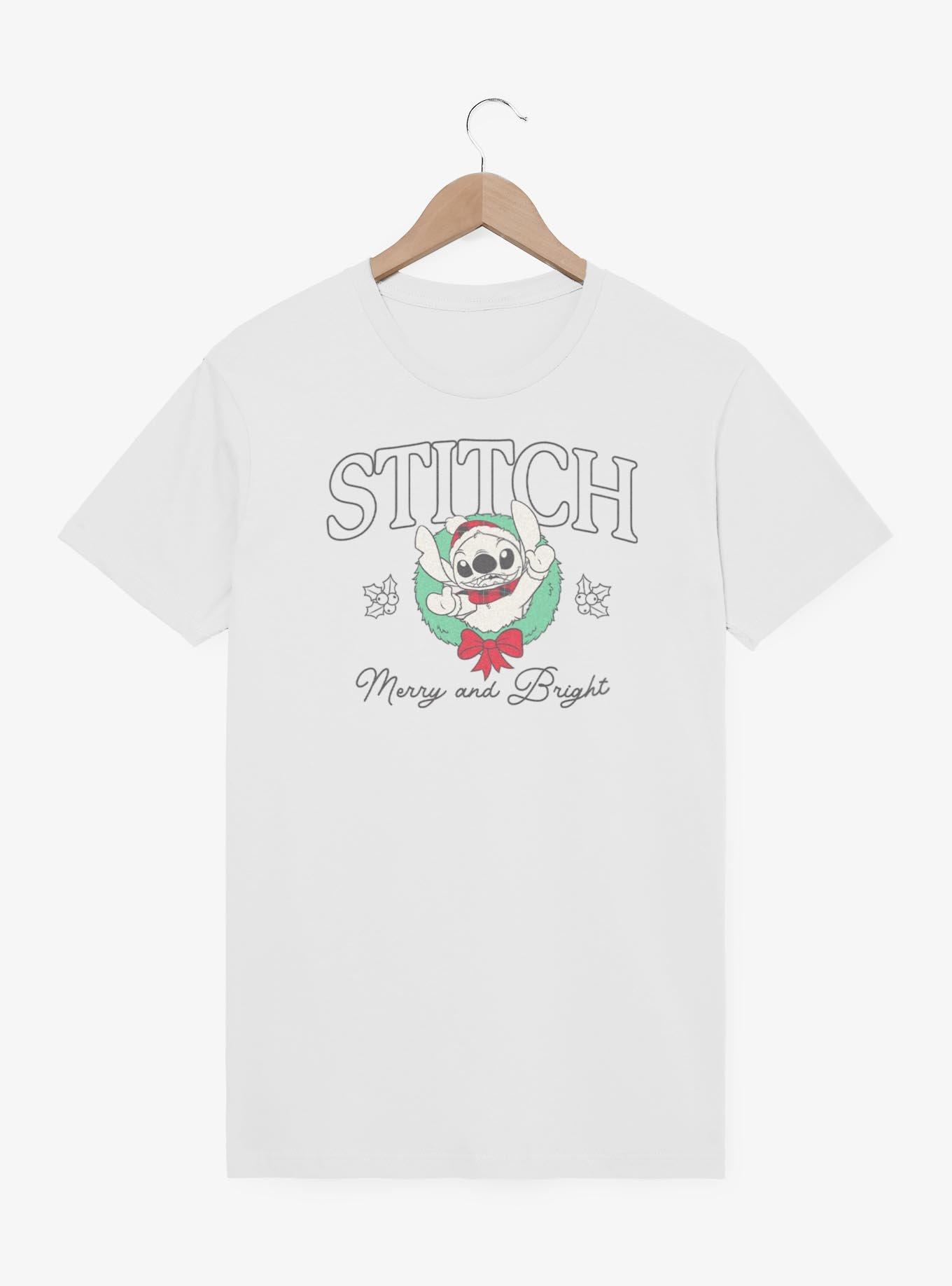 Disney Lilo & Stitch Stitch Merry and Bright Wreath  T-Shirt, , hi-res
