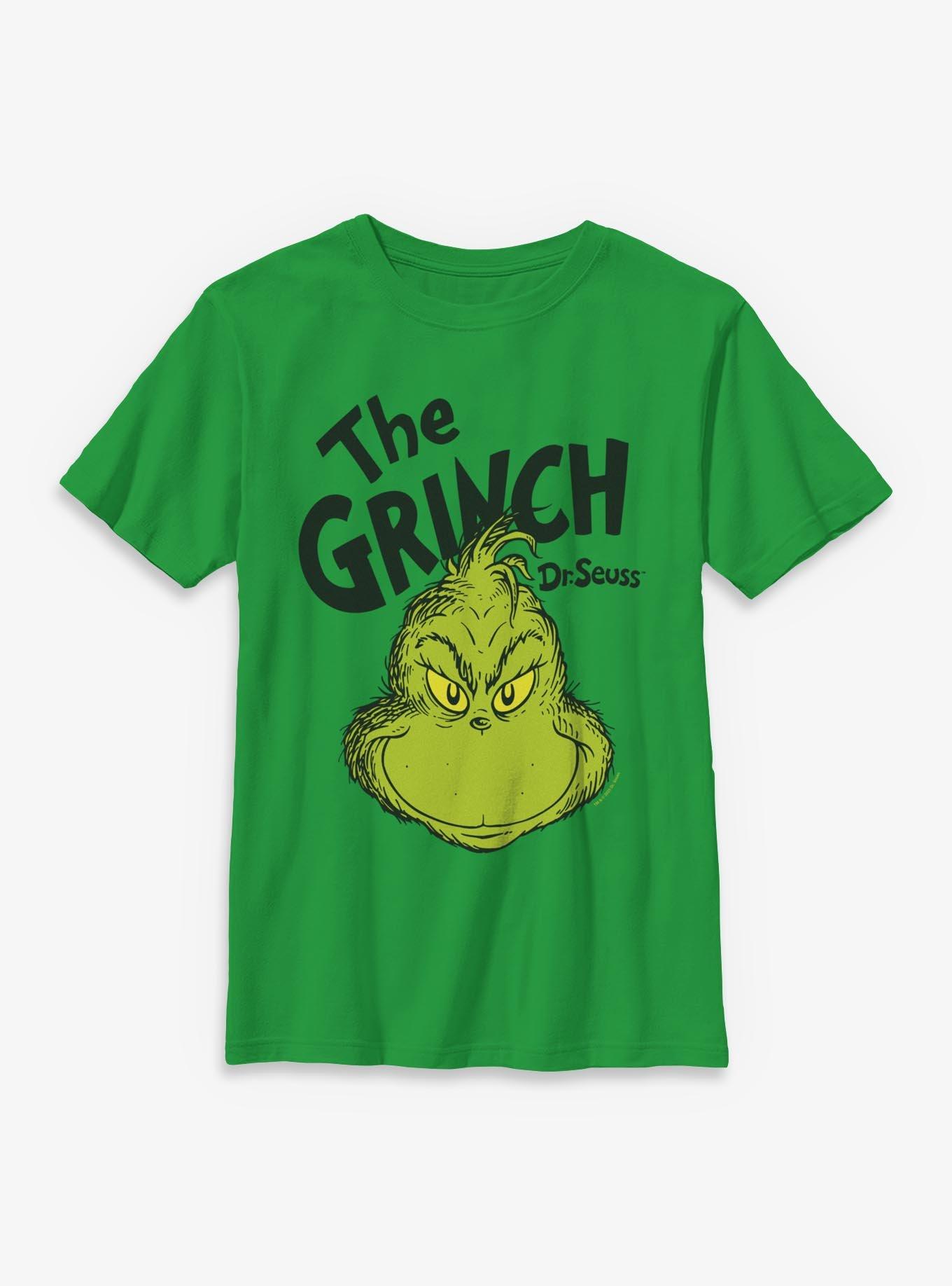 Dr. Seuss How The Grinch Stole Christmas Big Face Youth T-Shirt, , hi-res