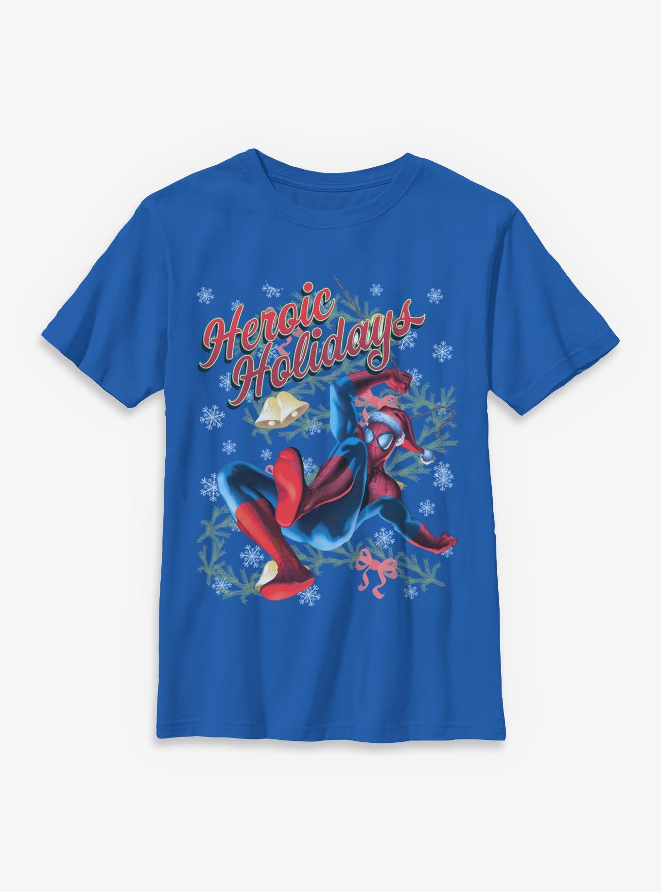 Marvel Spider-Man Vintage Heroic Holiday Youth T-Shirt, , hi-res
