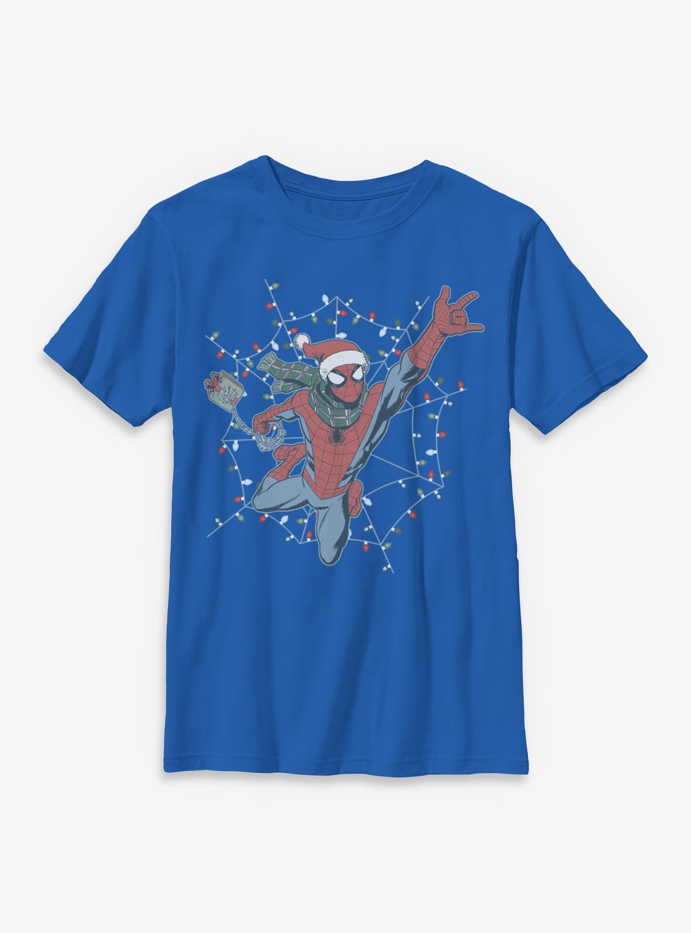 Marvel Spider-Man Swing Into Holidays Youth T-Shirt, , hi-res