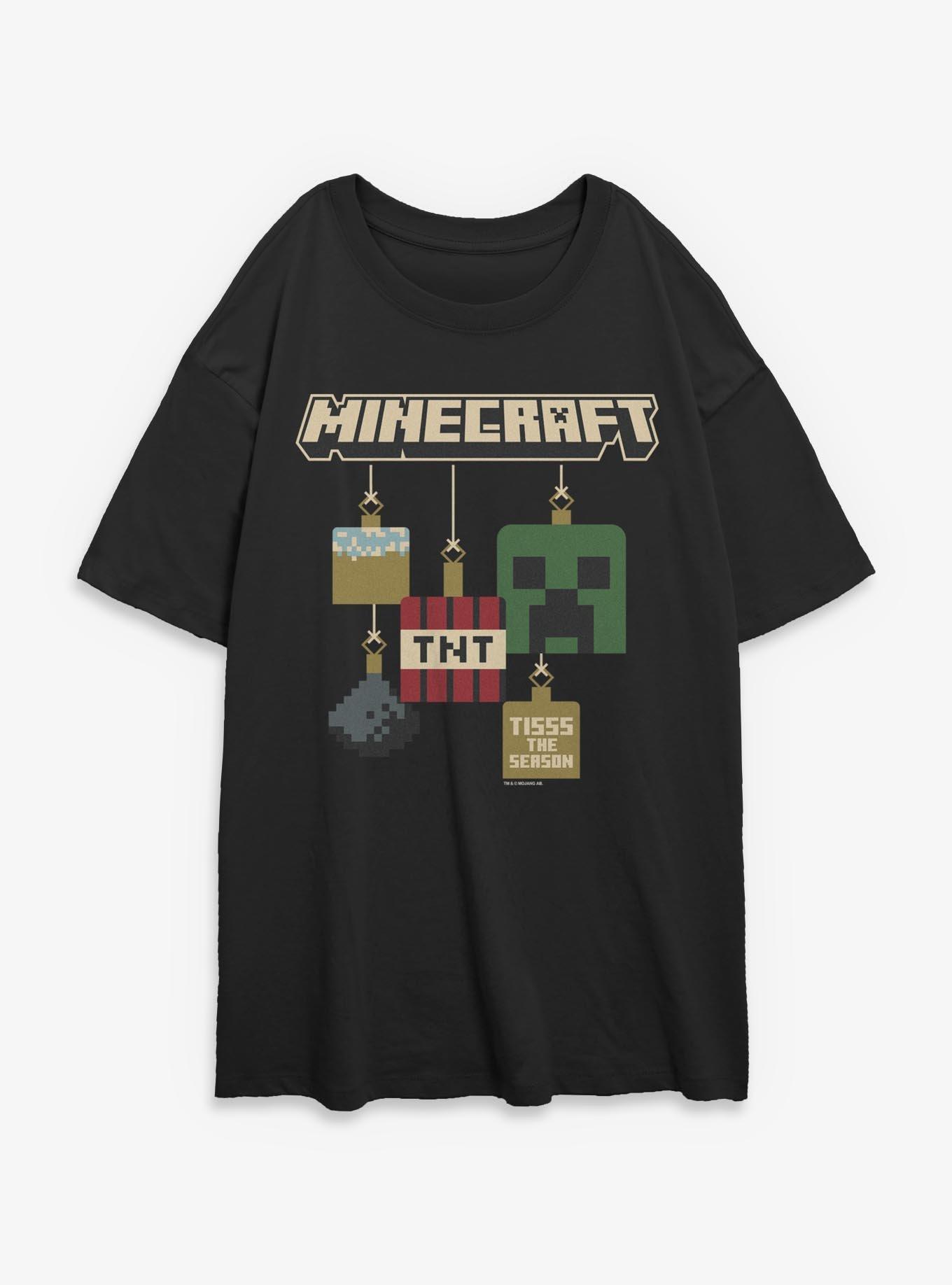 Minecraft Tisss Season Ornament Womens Oversized T-Shirt, , hi-res