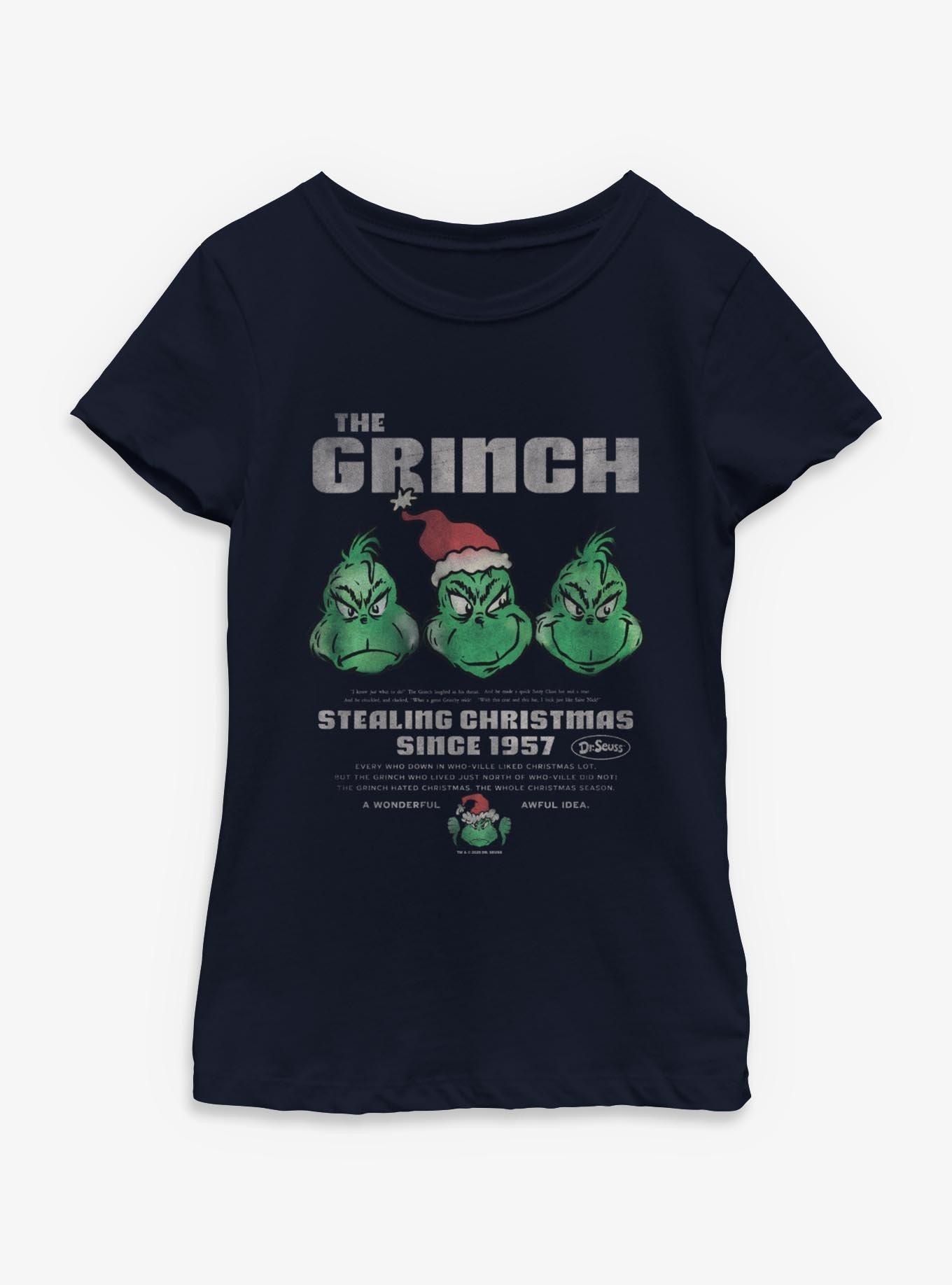 Dr. Seuss How The Grinch Stole Christmas Stealing Christmas Youth Girls T-Shirt, , hi-res