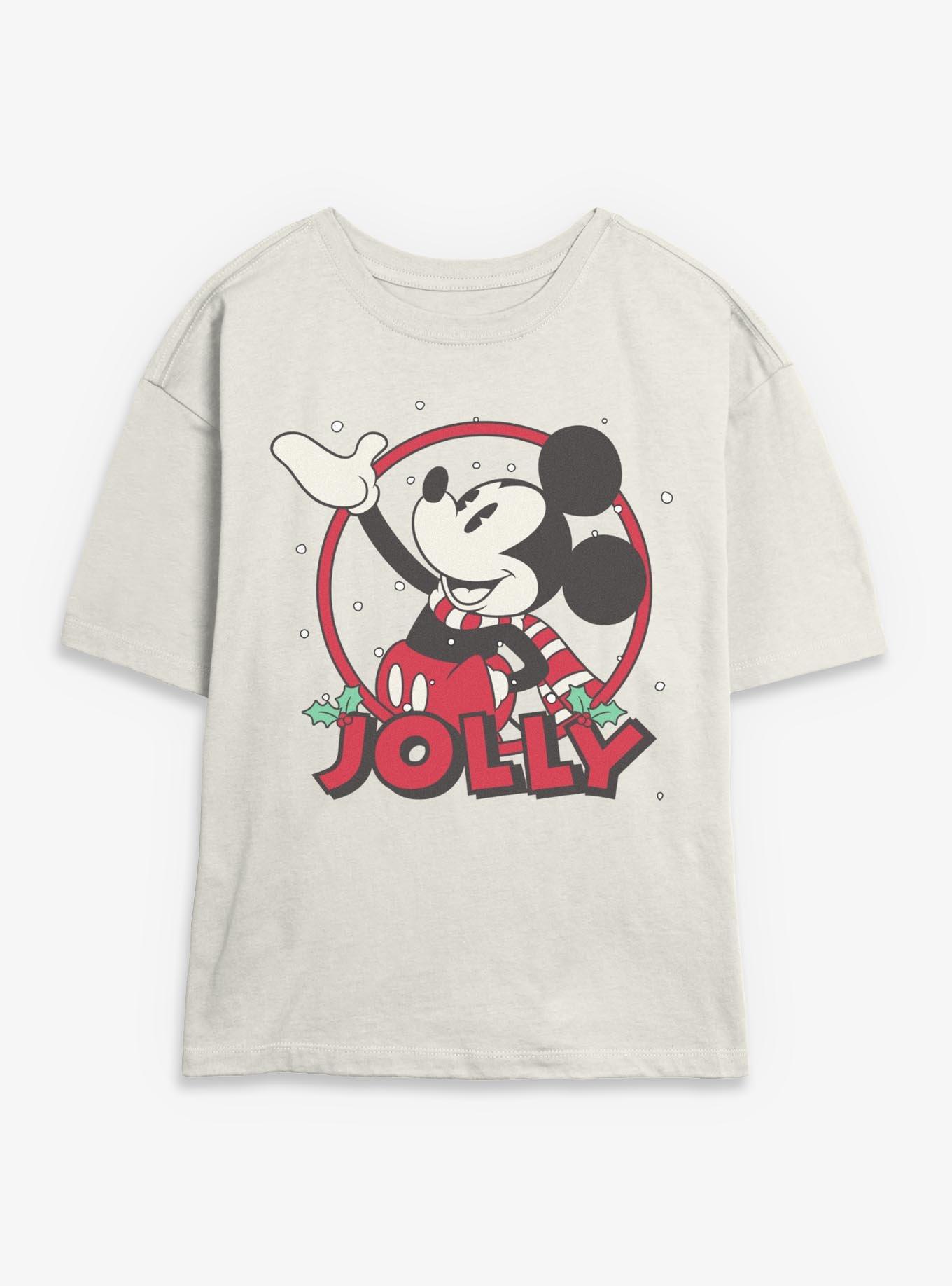 Disney Mickey Mouse Jolly Circle Icon Womens Skimmer T-Shirt, , hi-res