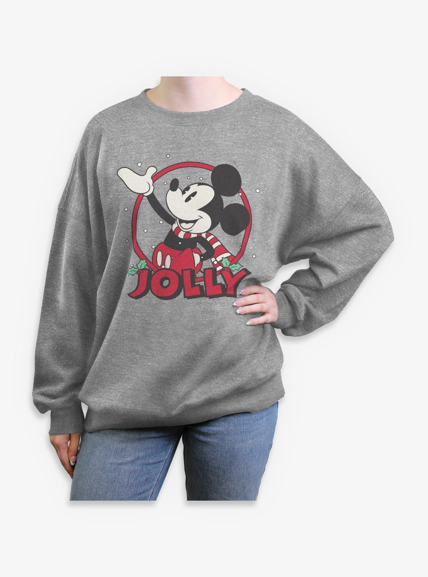 Disney Mickey Mouse Jolly Circle Icon Womens Oversized Sweatshirt, , hi-res