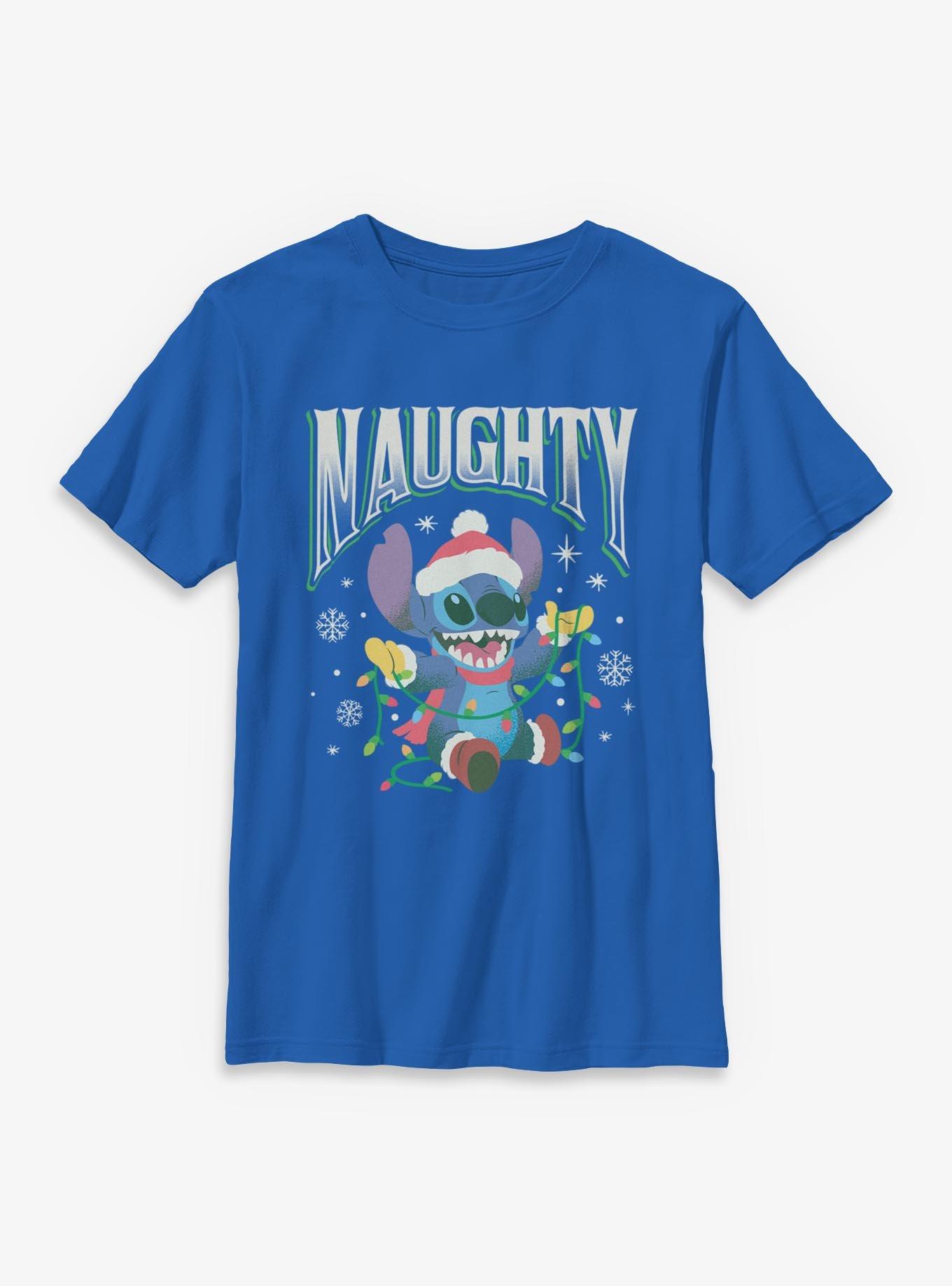 Disney Lilo & Stitch Naughty Xmas Stitch Youth T-Shirt, , hi-res