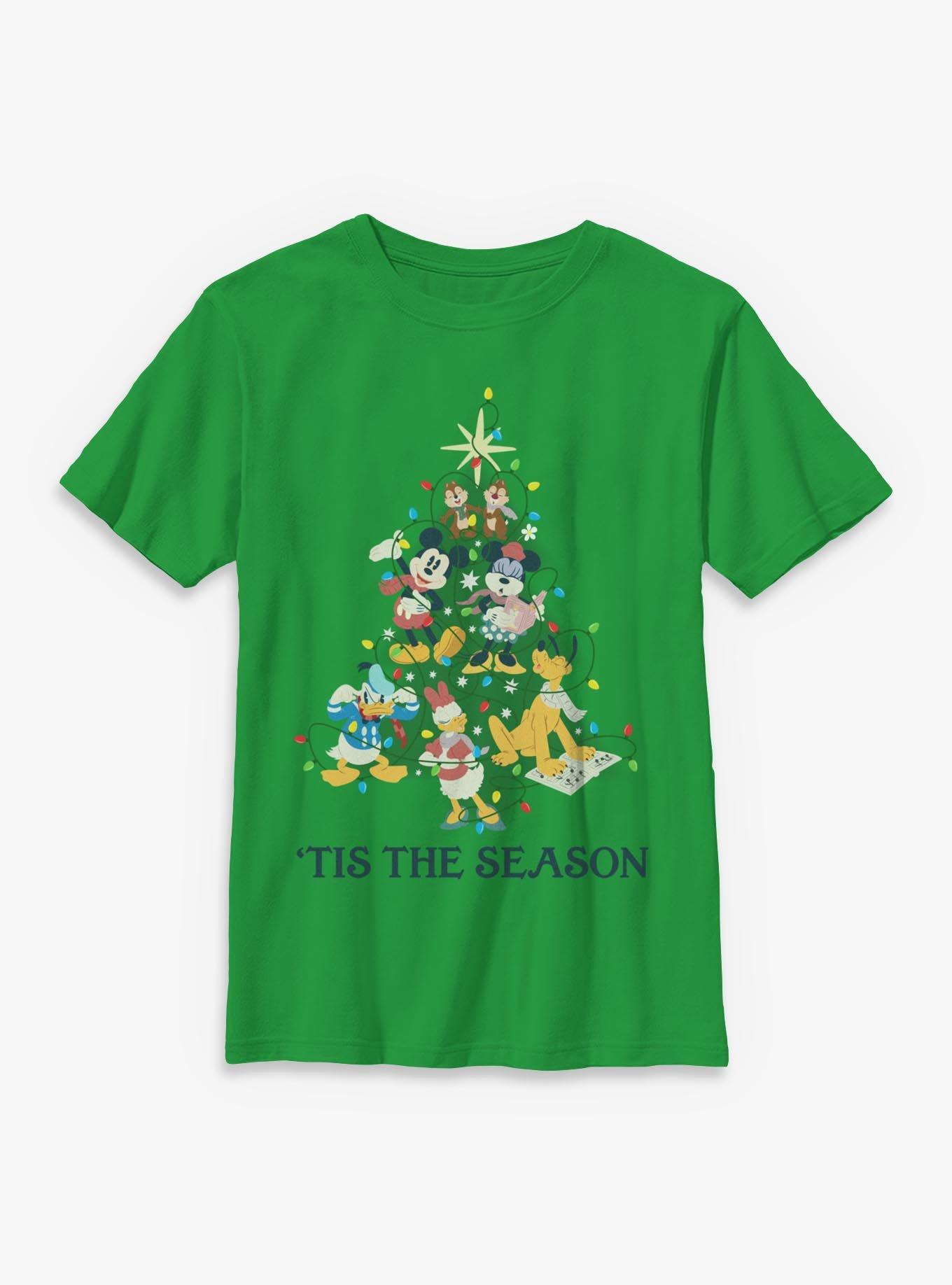 Disney Mickey Mouse & Friends Tis The Season Lights Youth T-Shirt, , hi-res