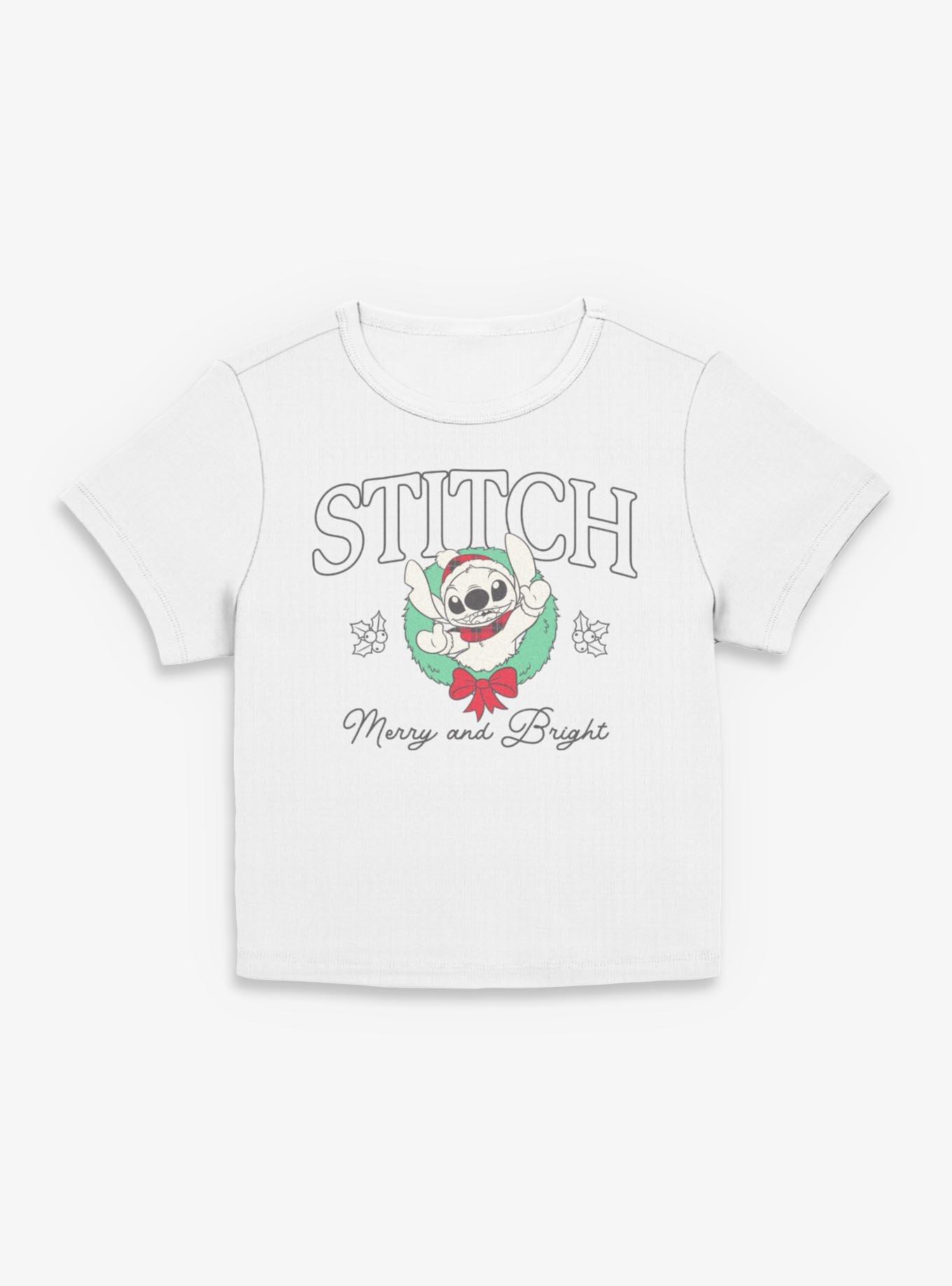 Disney Lilo & Stitch Stitch Merry and Bright Wreath  Women Baby T-Shirt, , hi-res