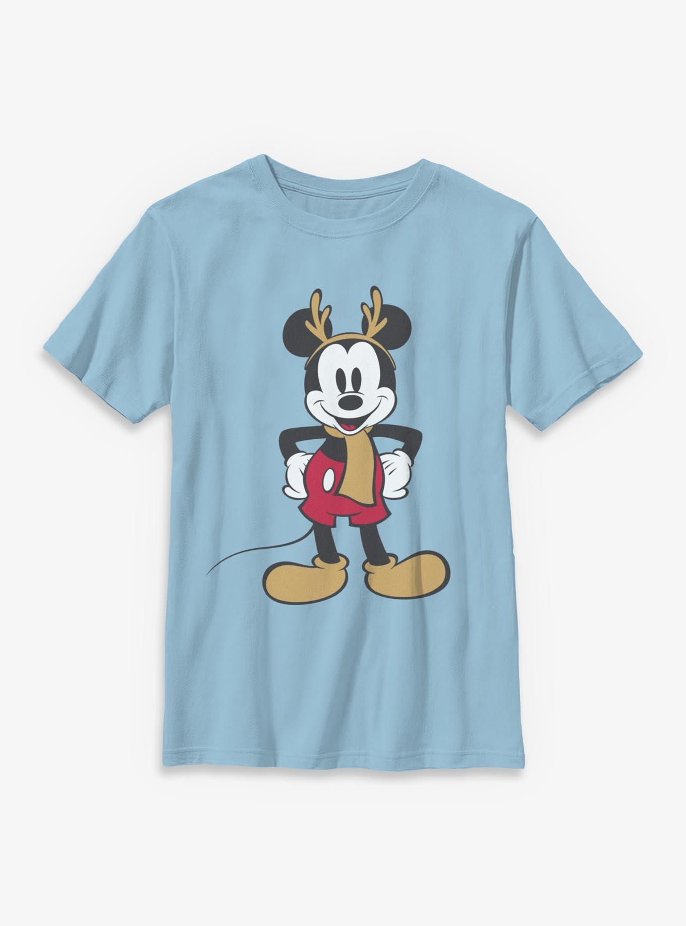 Disney Mickey Mouse Festive Reindeer Youth T-Shirt, , hi-res