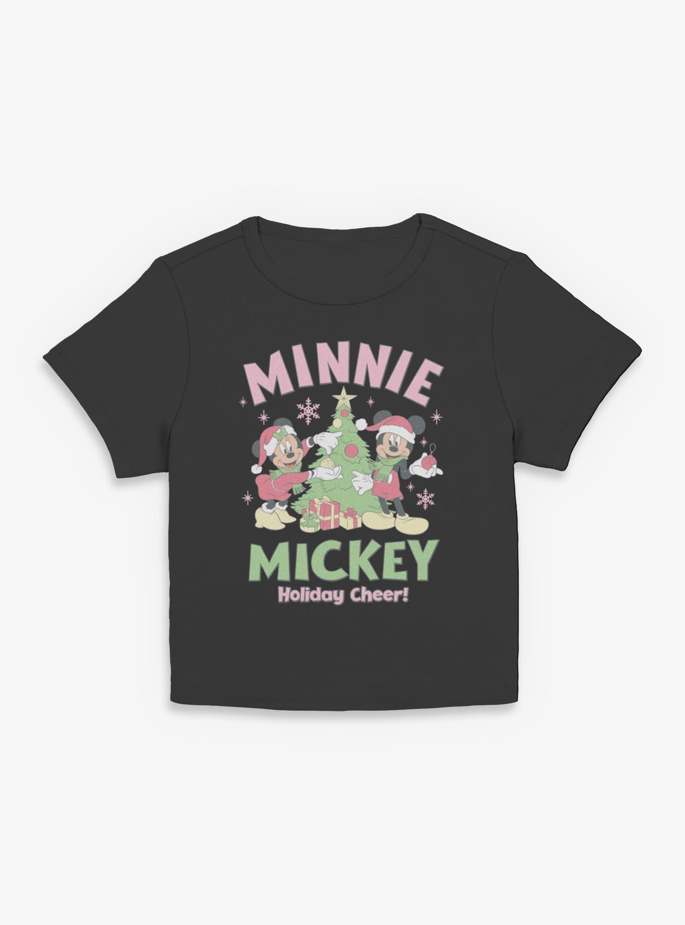 Disney Mickey Mouse & Minnie Holiday Cheer Women Baby T-Shirt, , hi-res