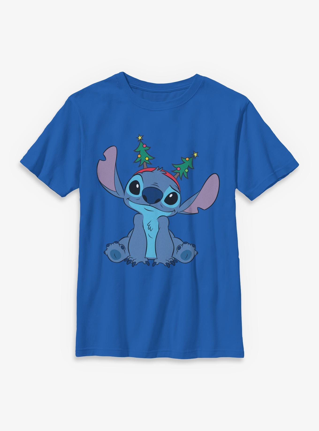 Disney Lilo & Stitch Stitch Xmas Tree Antennas Youth T-Shirt, , hi-res