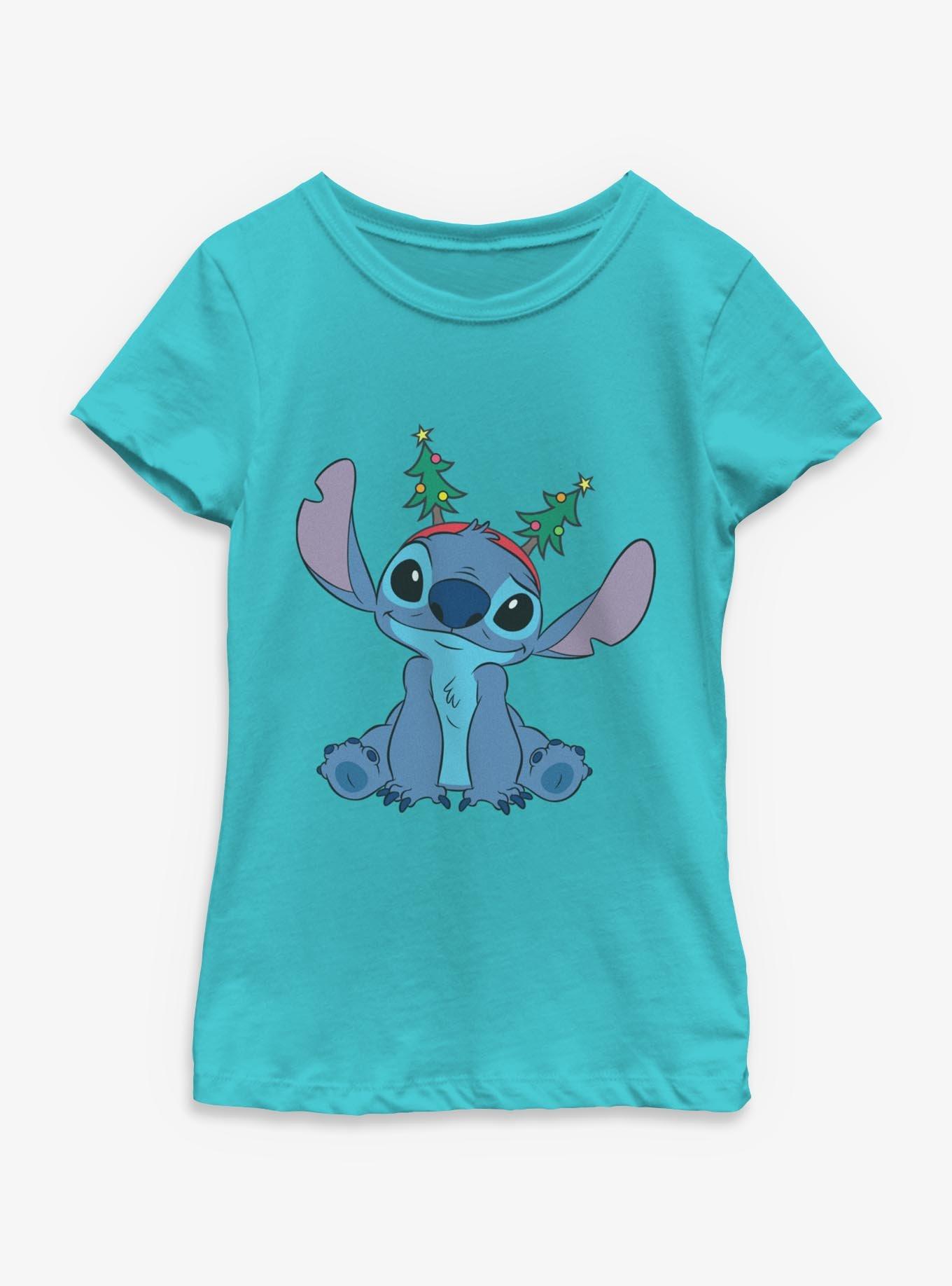 Disney Lilo & Stitch Stitch Xmas Tree Antennas Youth Girls T-Shirt, , hi-res