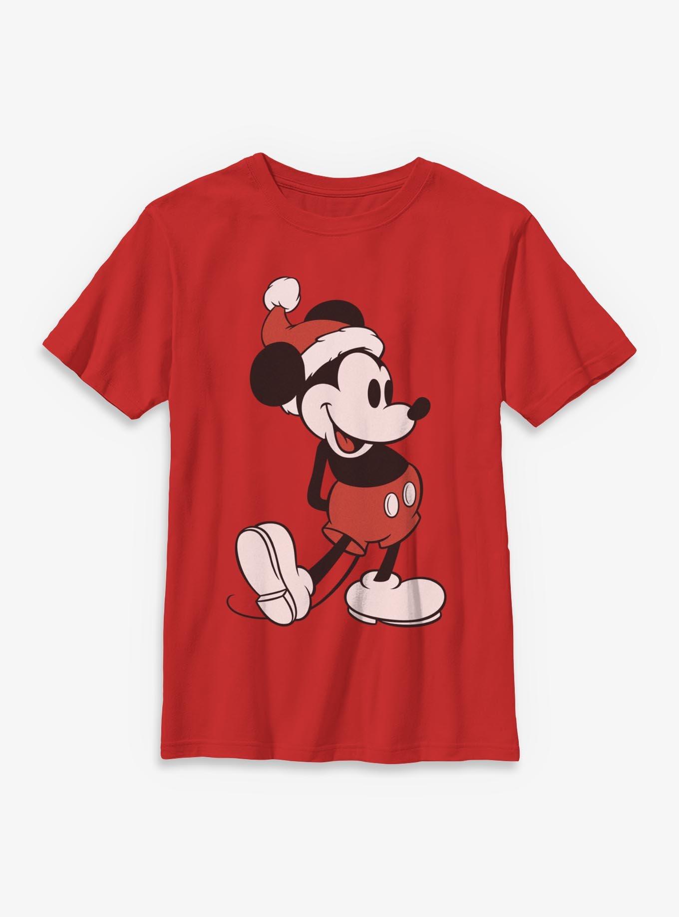 Disney Mickey Mouse Classic Santa Youth T-Shirt, , hi-res