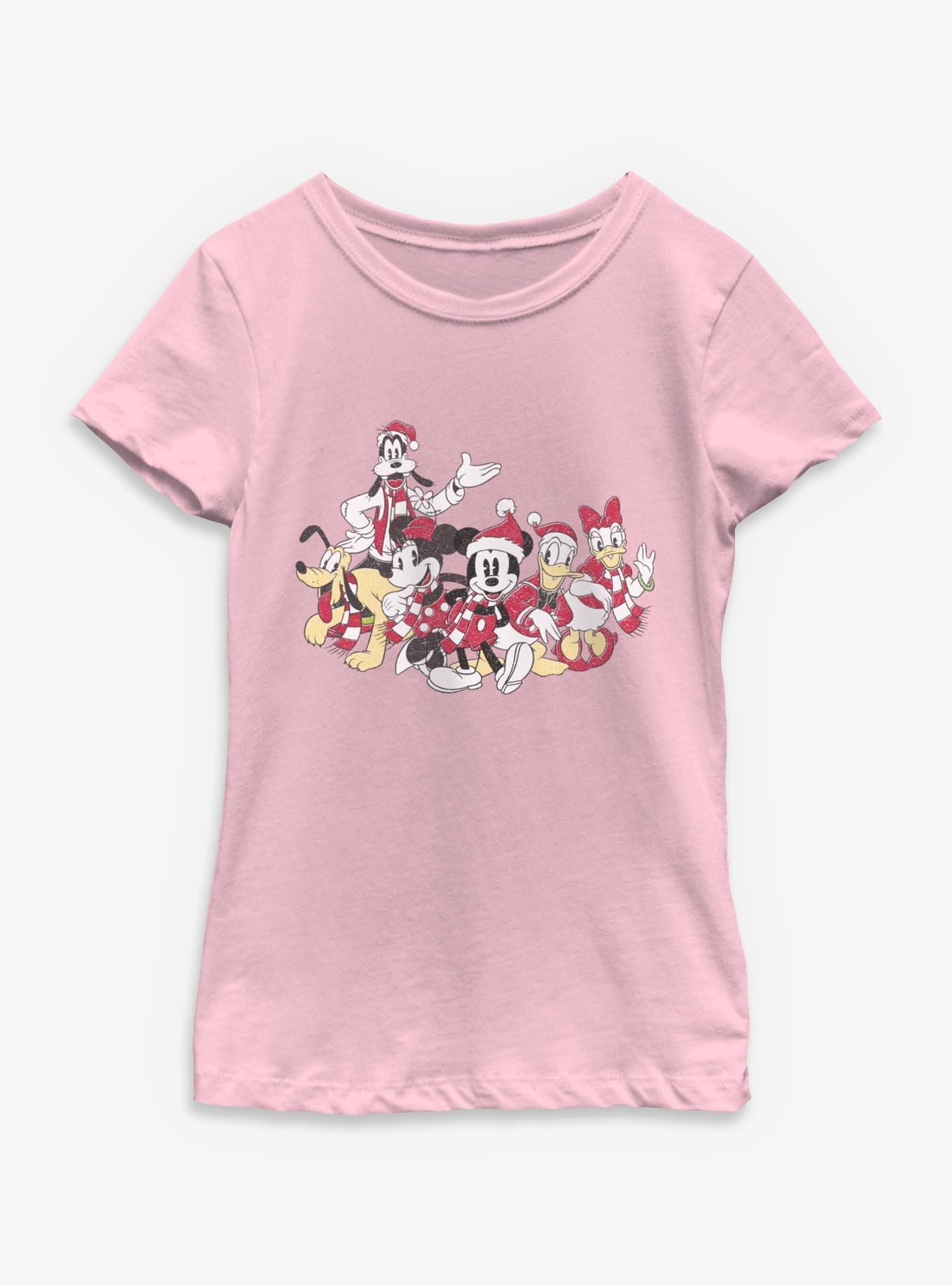 Disney Mickey Mouse & Friends Xmas Group  Youth Girls T-Shirt, , hi-res
