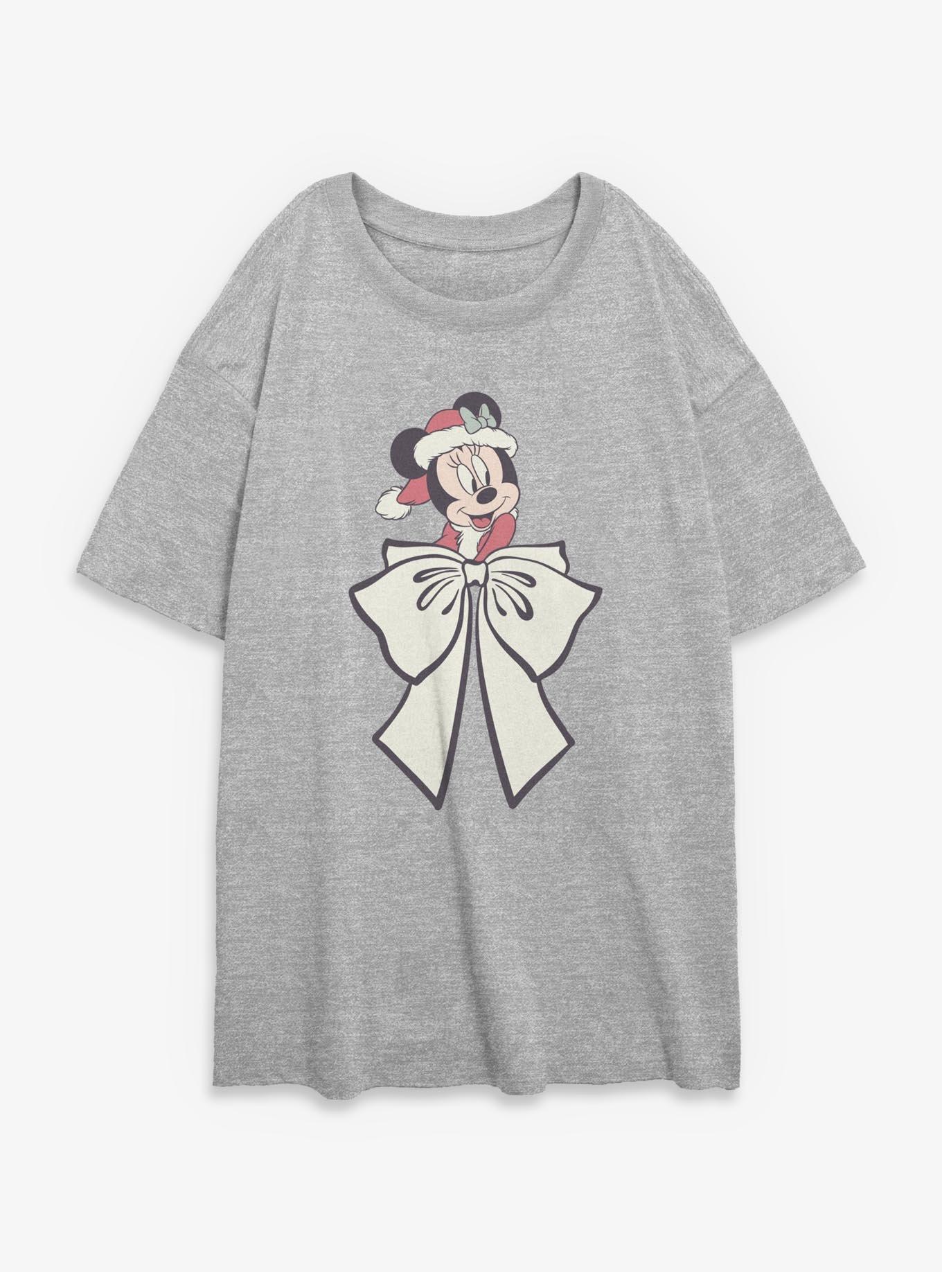 Disney Minnie Mouse Mrs Claus Bow Womens Oversized T-Shirt, , hi-res