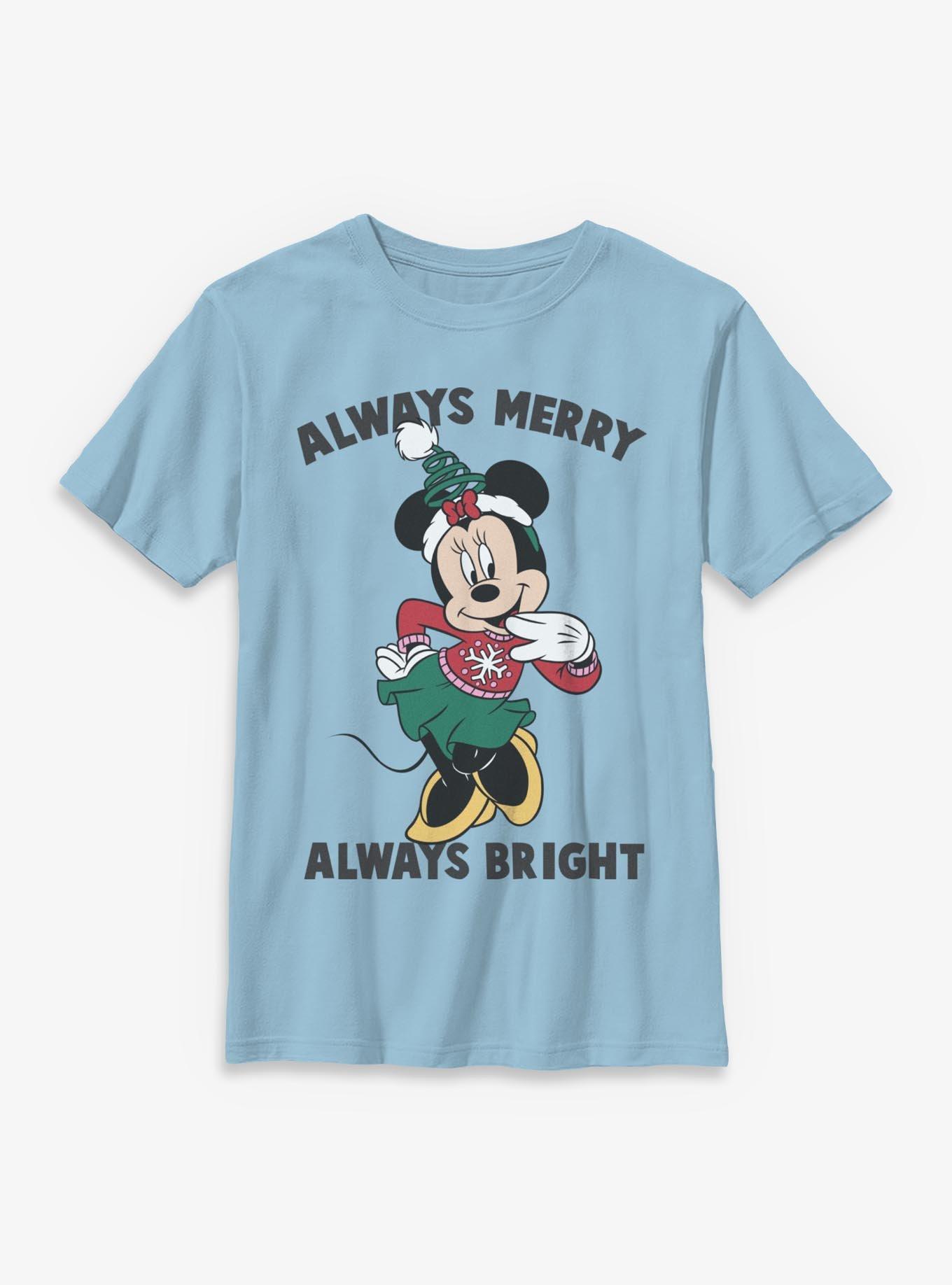 Disney Minnie Mouse Always Merry Always Bright  Youth T-Shirt, , hi-res