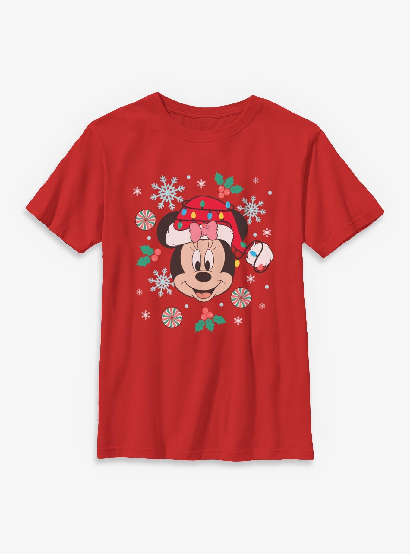 Disney Minnie Mouse Snowflakes & Candy Youth T-Shirt, , hi-res