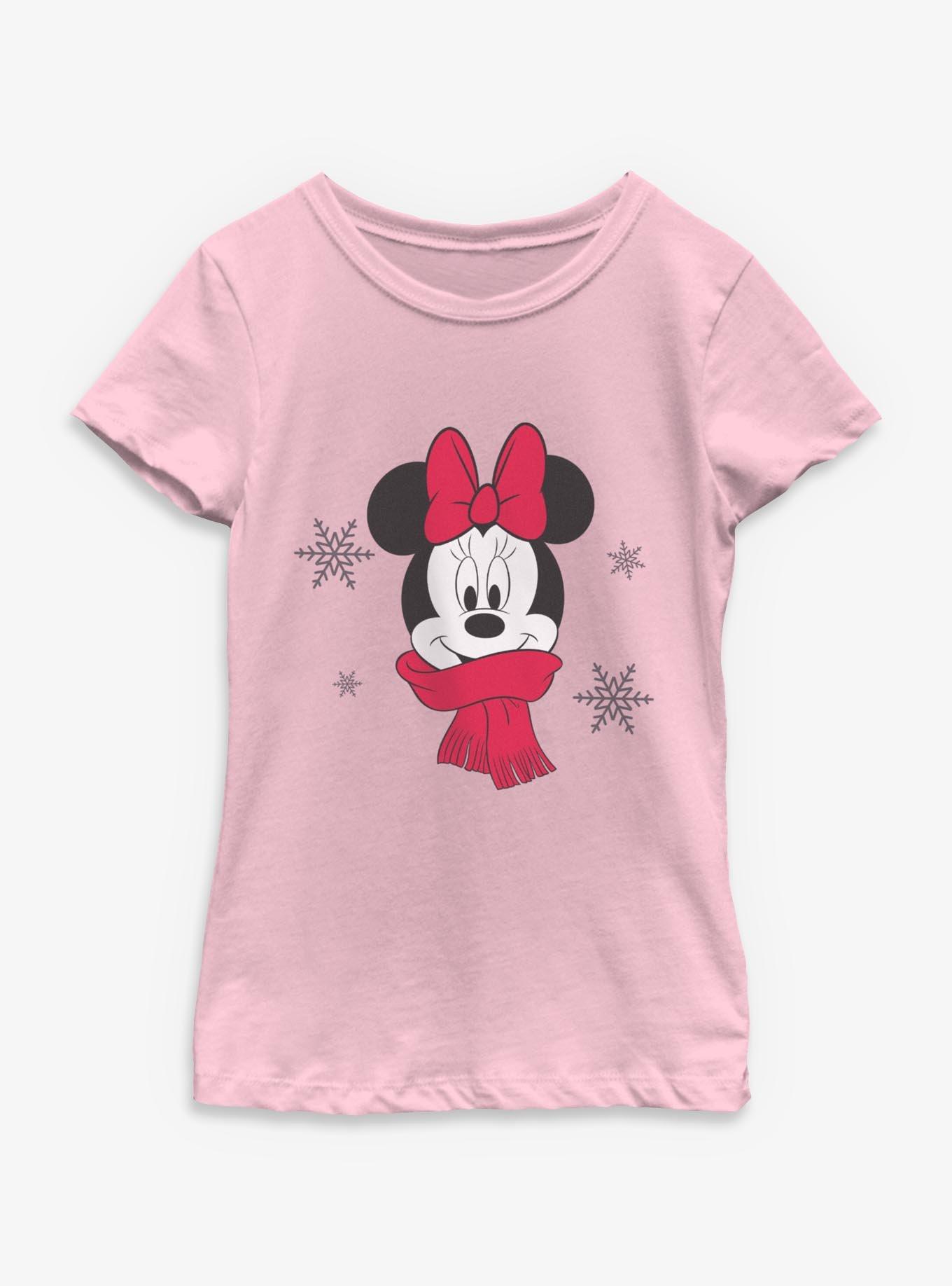 Disney Minnie Mouse Cozy Christmas Youth Girls T-Shirt, , hi-res