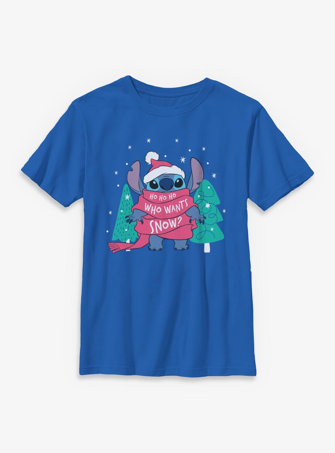 Disney Lilo & Stitch Who Wants Snow Stitch Youth T-Shirt, , hi-res