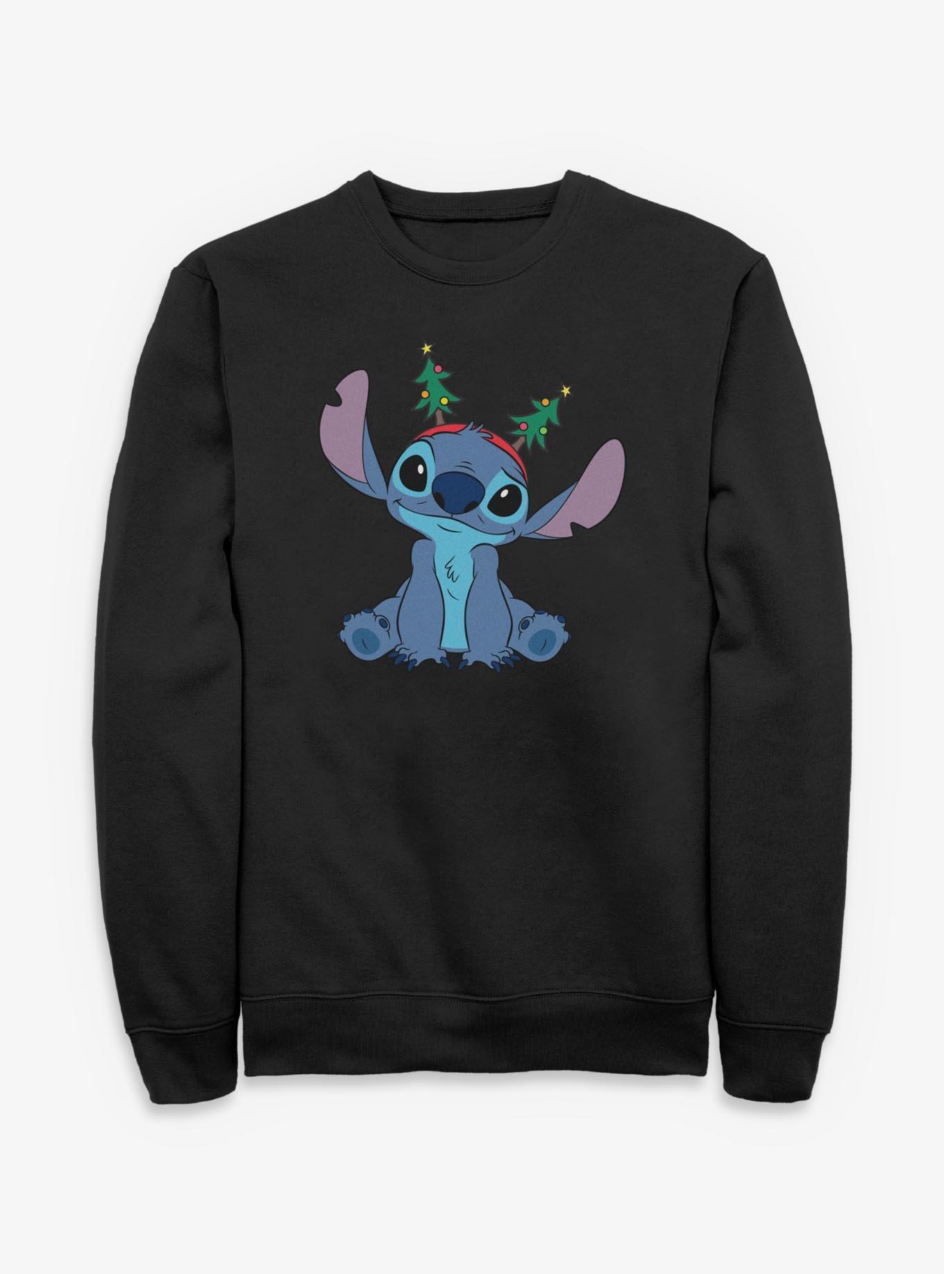 Disney Lilo & Stitch Stitch Xmas Tree Antennas Sweatshirt, , hi-res