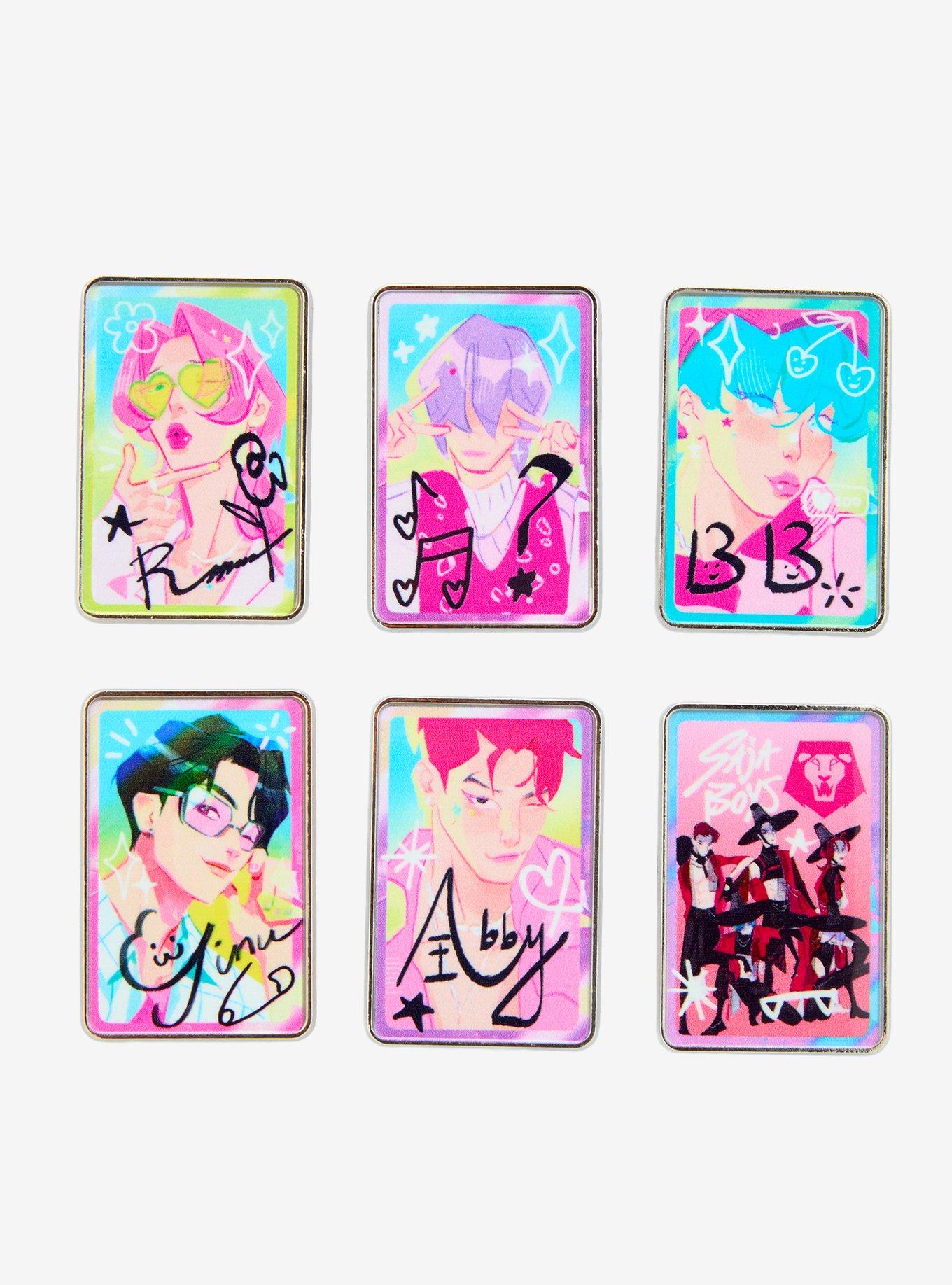 KPop Demon Hunters Saja Boys Photo Card Blind Box Enamel Pin - BoxLunch Exclusive, , hi-res