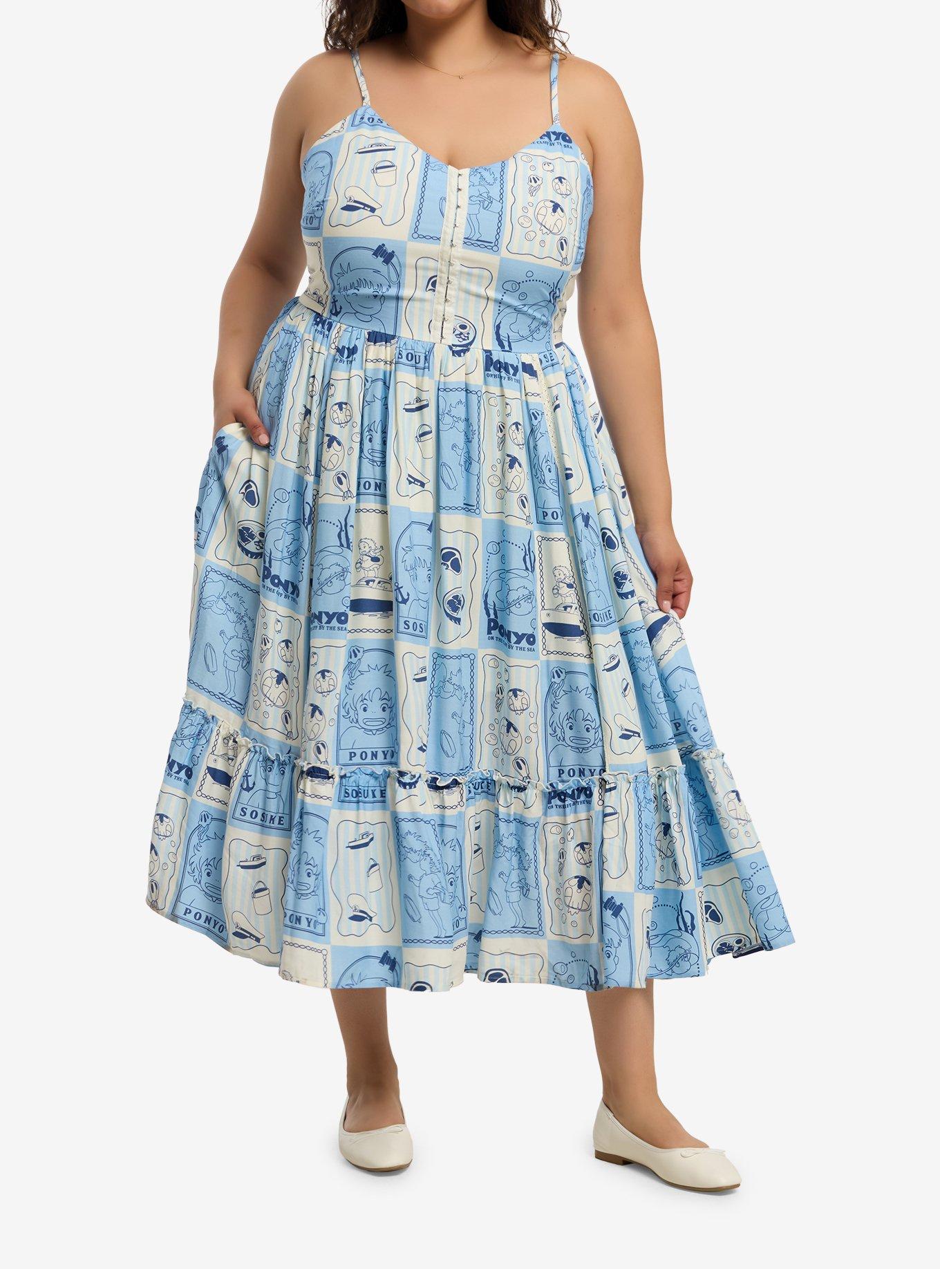 Her Universe Studio Ghibli&reg; Ponyo Portraits Midi Dress Plus Size, , hi-res